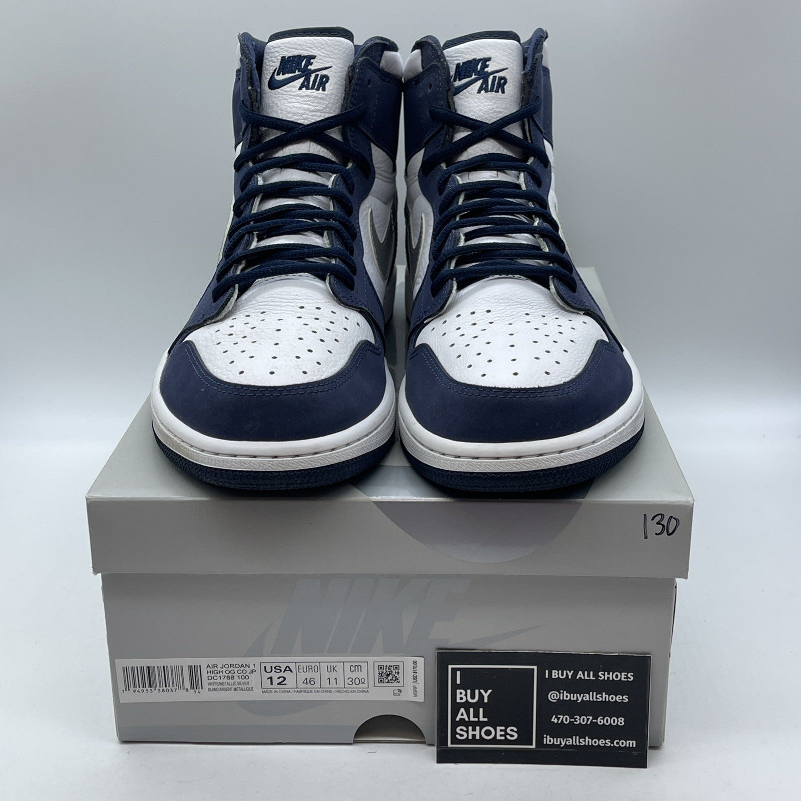 Size 12 - Jordan 1 Retro High CO.JP Midnight Navy White Suede (DC1788-100)