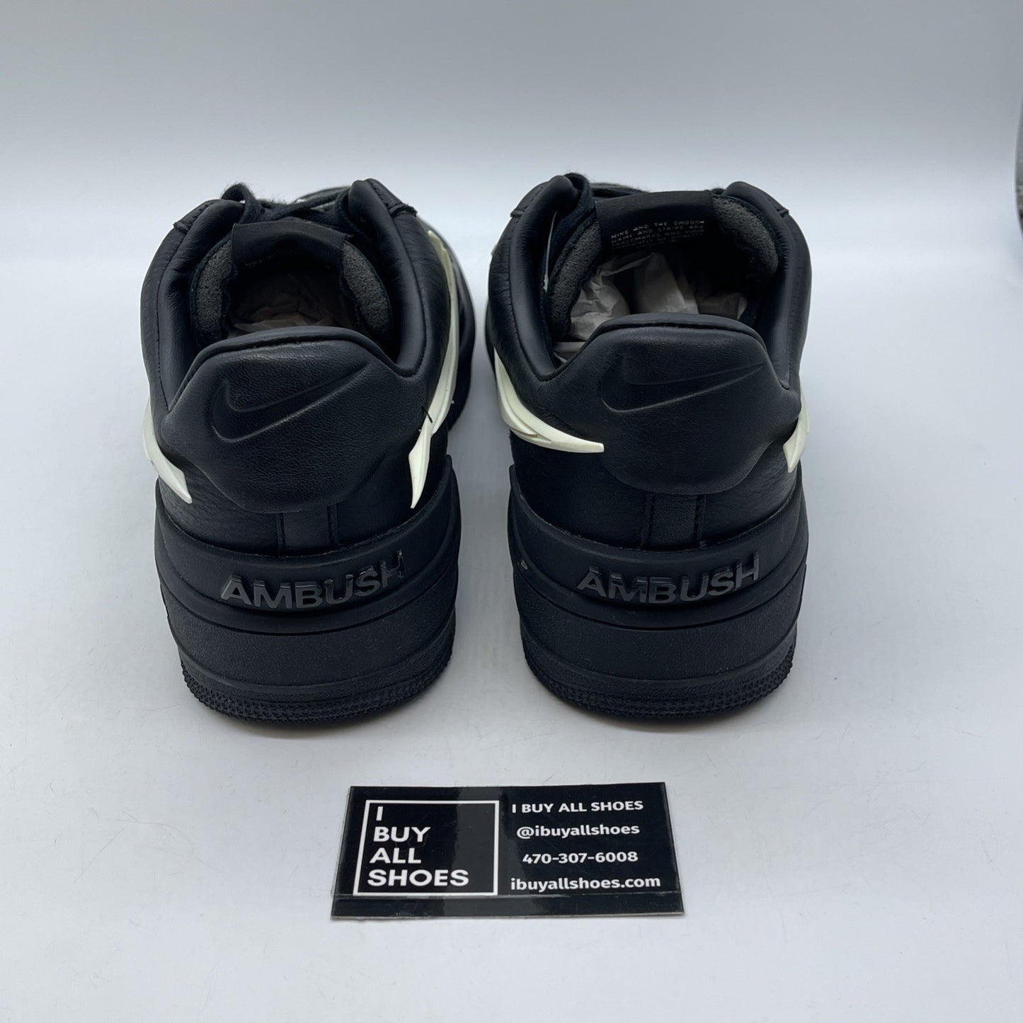 Size 13 - Nike AMBUSH x Air Force 1 Low Black White Leather (DV3464-001)