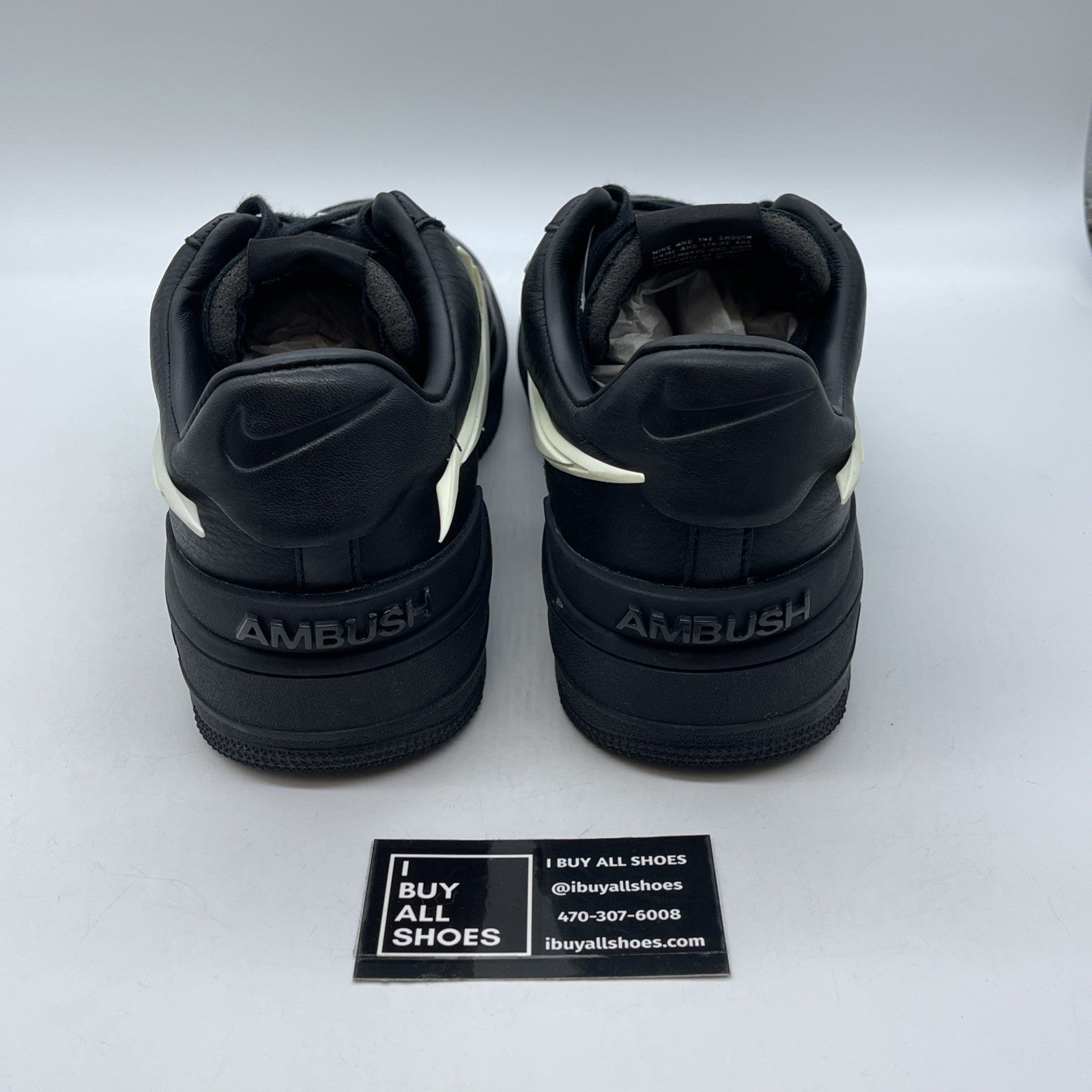 Size 13 - Nike AMBUSH x Air Force 1 Low Black White Leather (DV3464-001)
