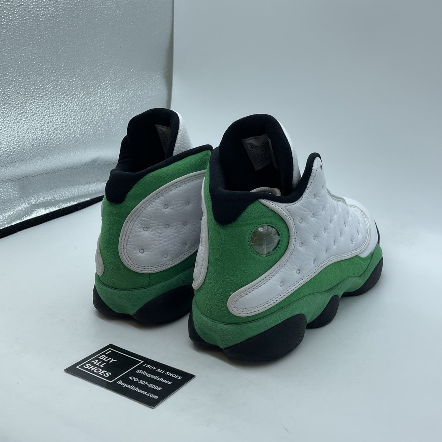 Size 11 - Jordan 13 Retro Lucky Green 2020 White Suede Leather (DB6537-113)