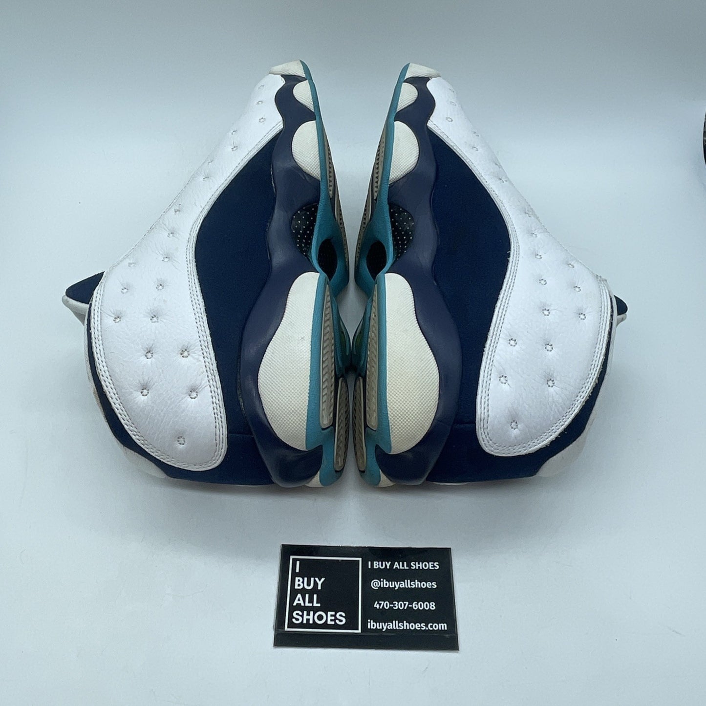 Size 9 - Air Jordan 13 Low Hornets Blue White Suede Leather (310810-107)