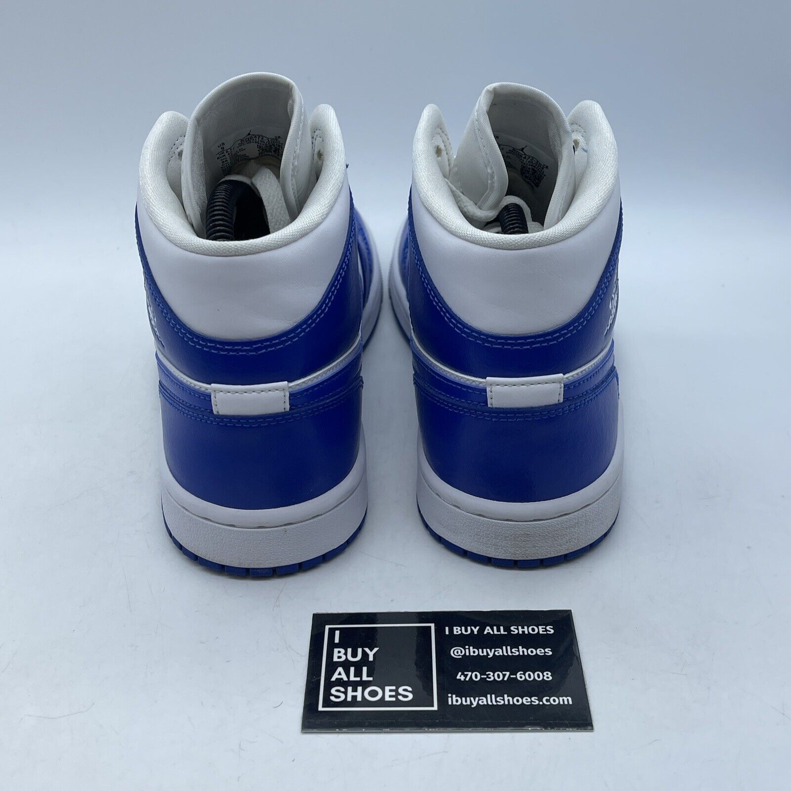 Size 9W - Air Jordan 1 Mid Kentucky Blue White Leather (BQ6472-104)