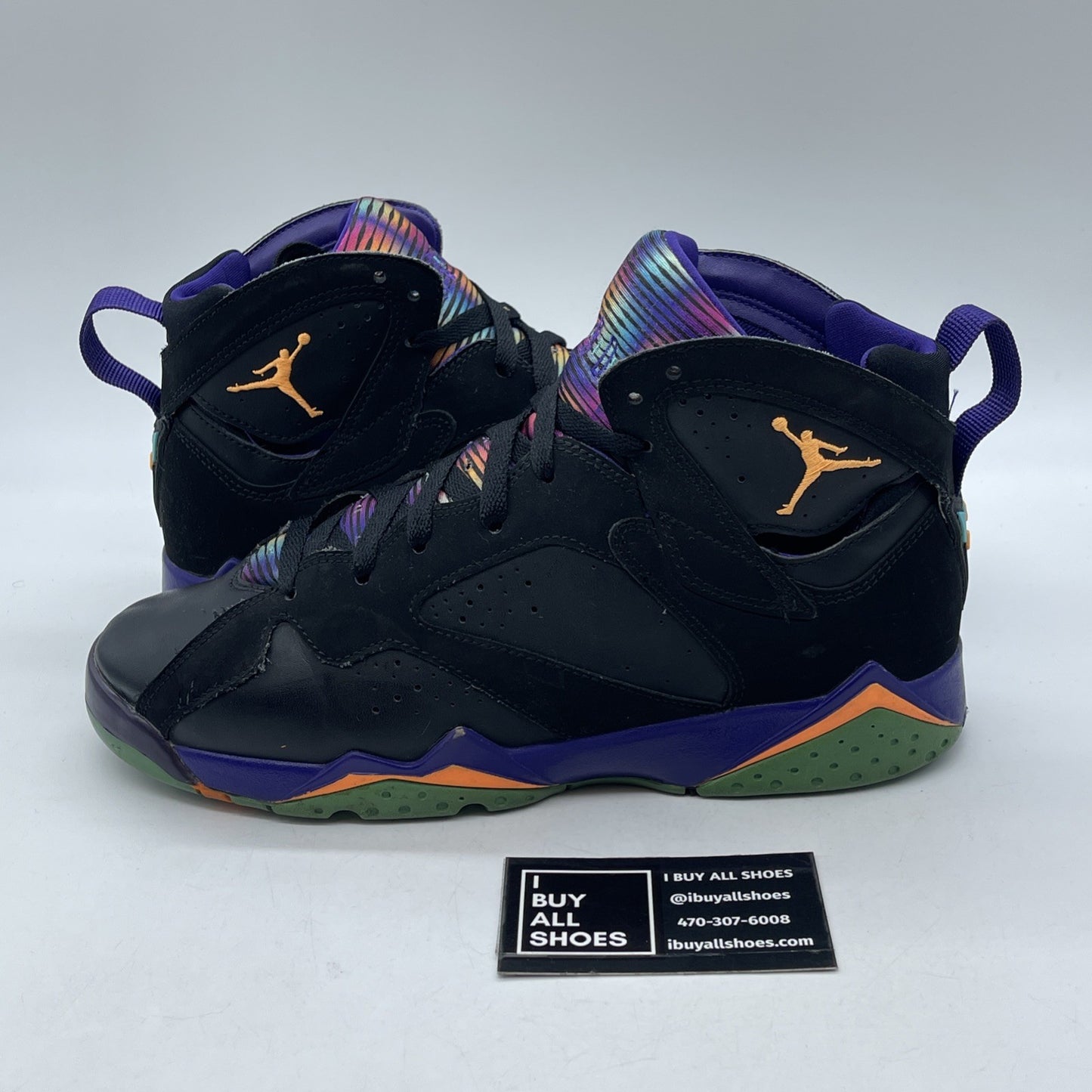 Size 8.5Y (GS) - Jordan 7 Retro Mid Lola Bunny Black Suede Leather (705417-029)