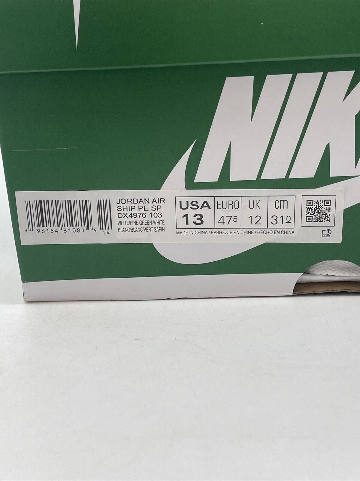 Size 13 - Nike Air Ship Pine Green White Leather (DX4976-103)