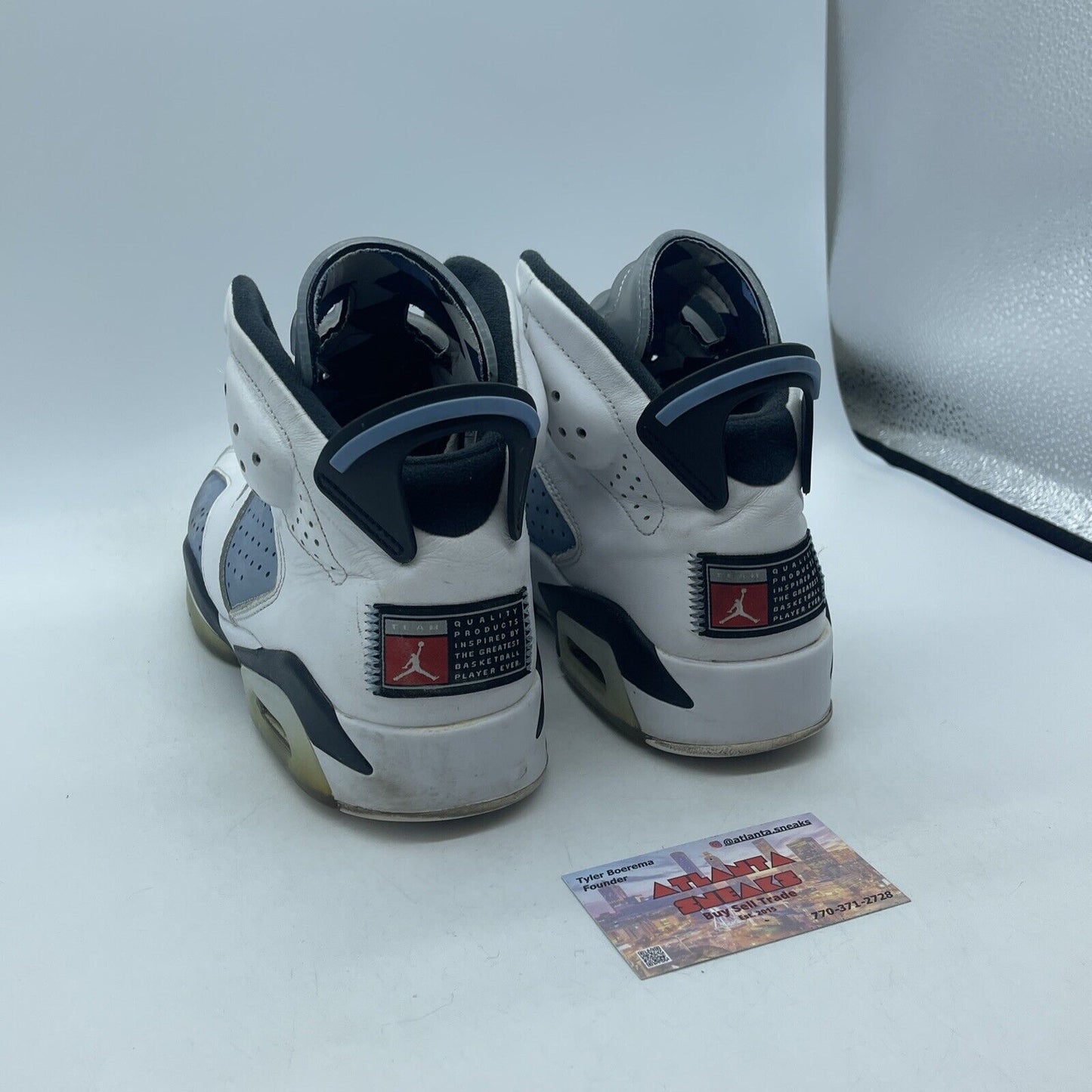 Size 9 - Jordan 6 Retro Mid UNC Home Blue Suede White Leather (CT8529-410)