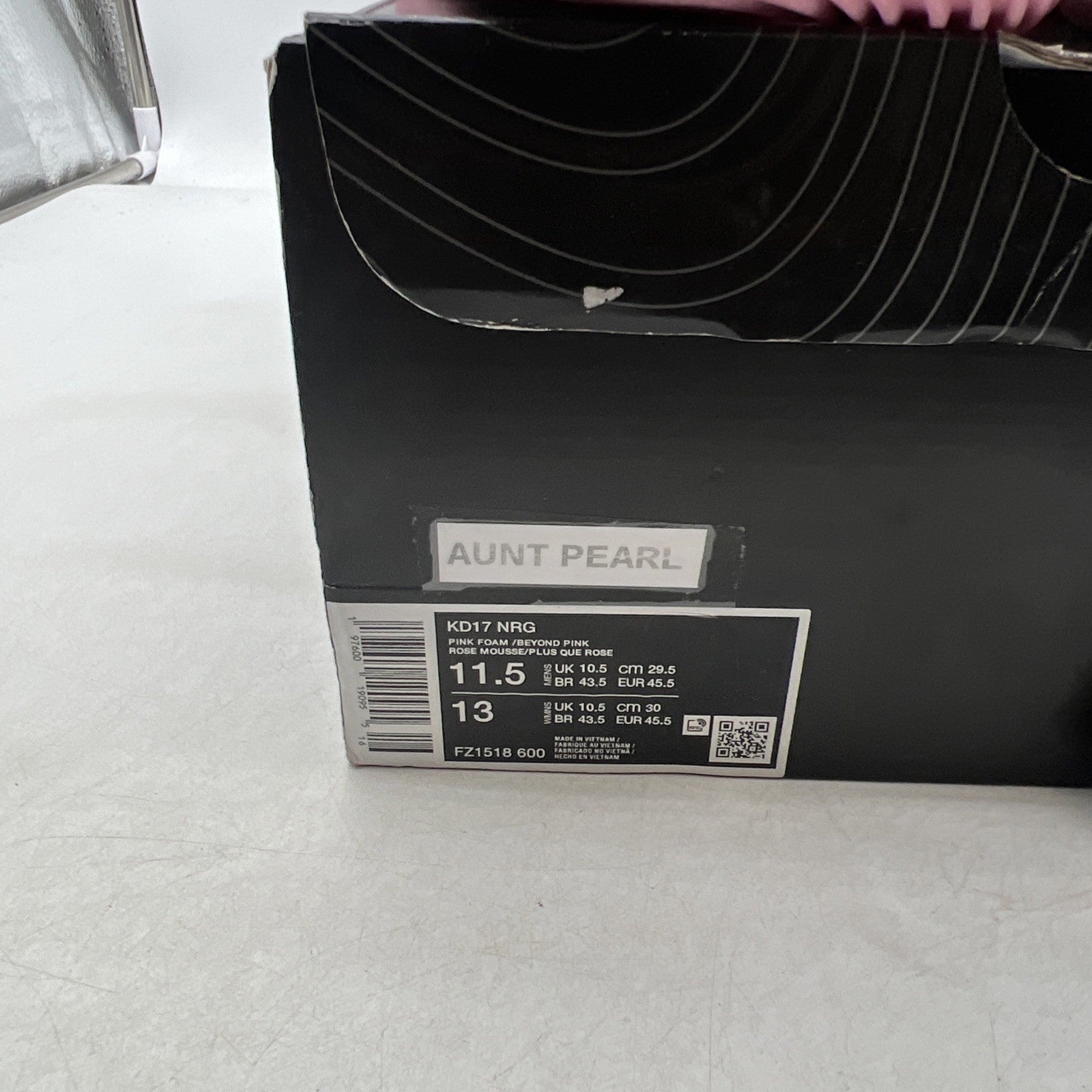 Size 11.5 - Nike KD 17 NRG Aunt Pearl (FZ1518-600)