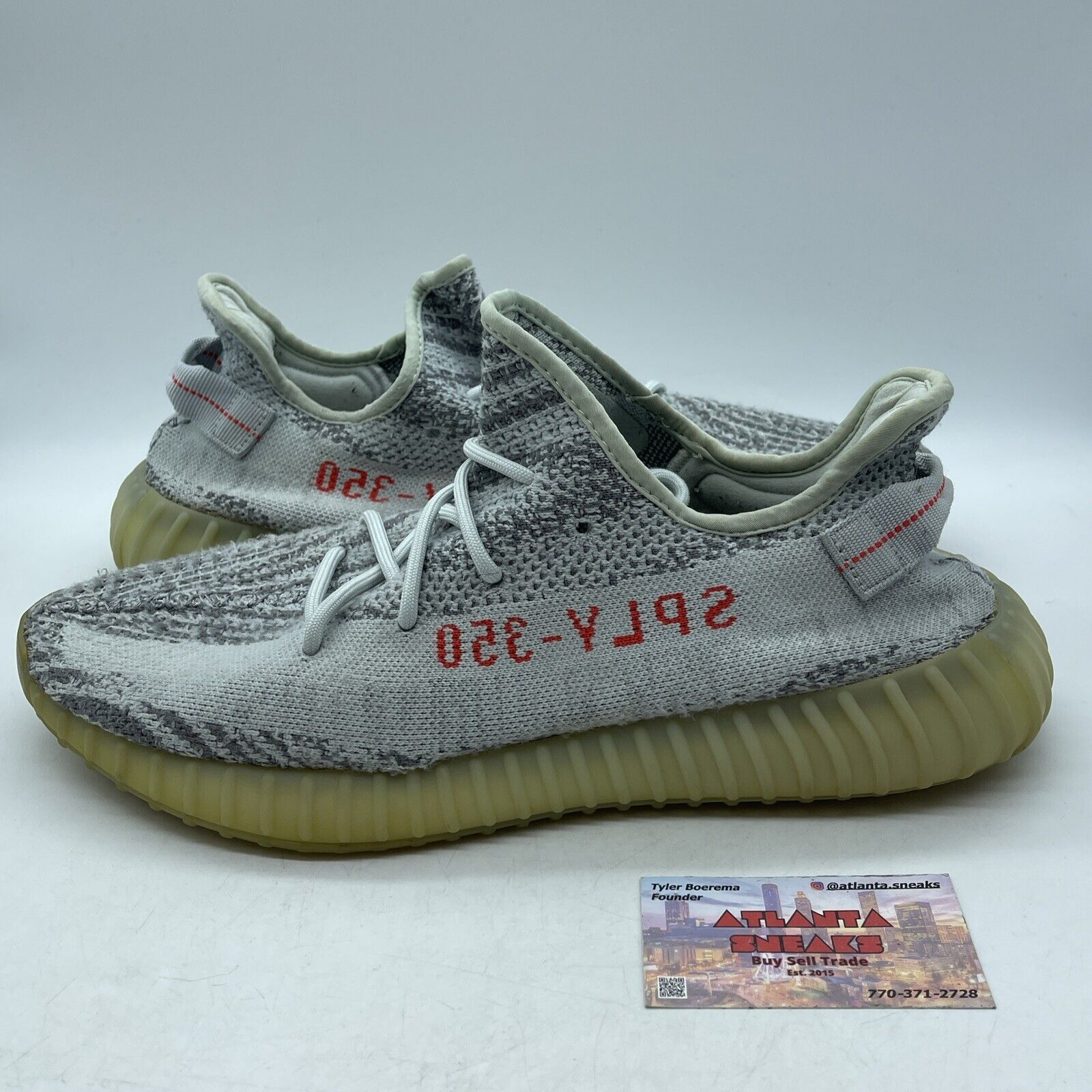 Size 14 - adidas Yeezy Boost 350 V2 Low Blue Tint Grey White (B37571)