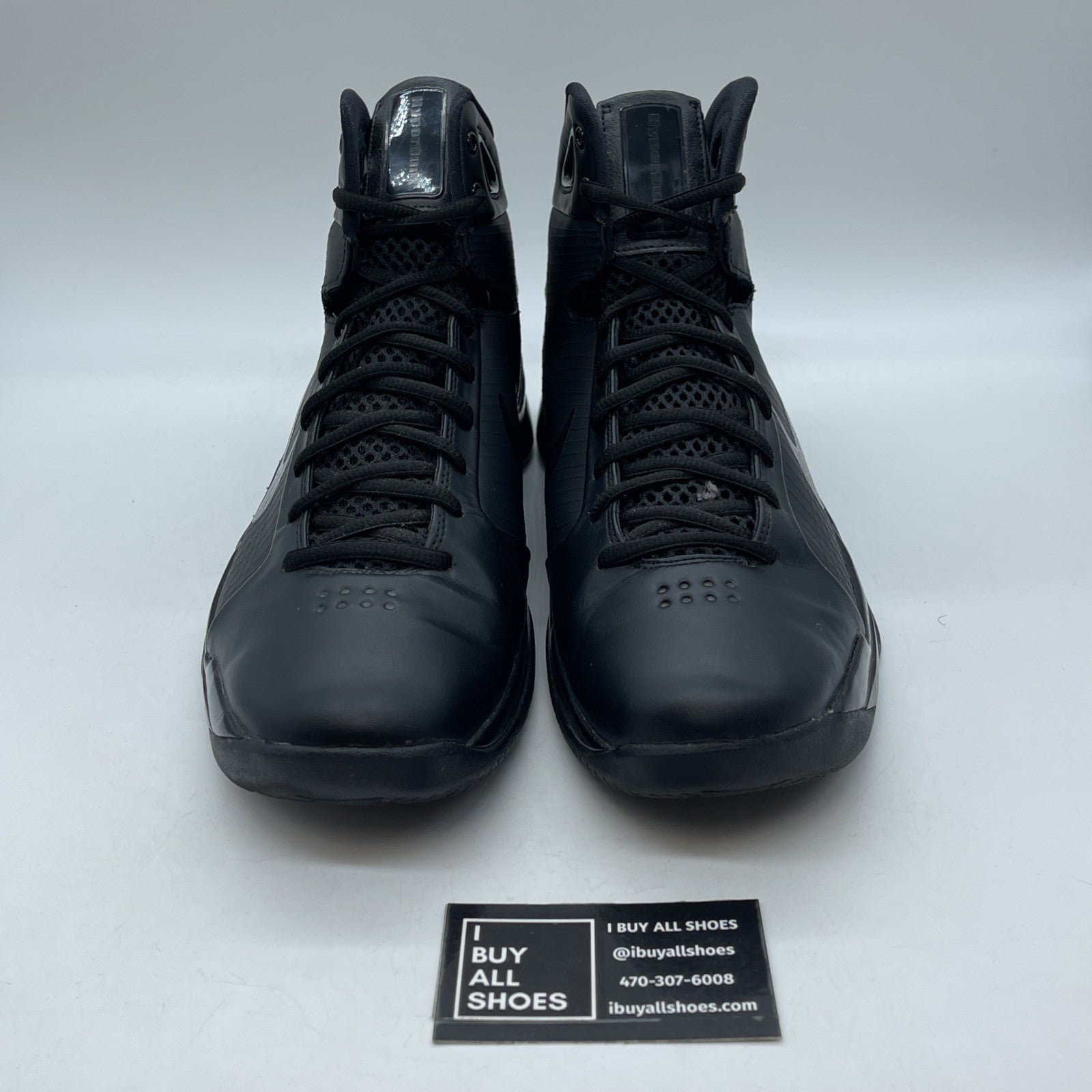 Size 12 - Nike Hyperdunk '08 Retro Triple Black Leather Suede (820321-002)