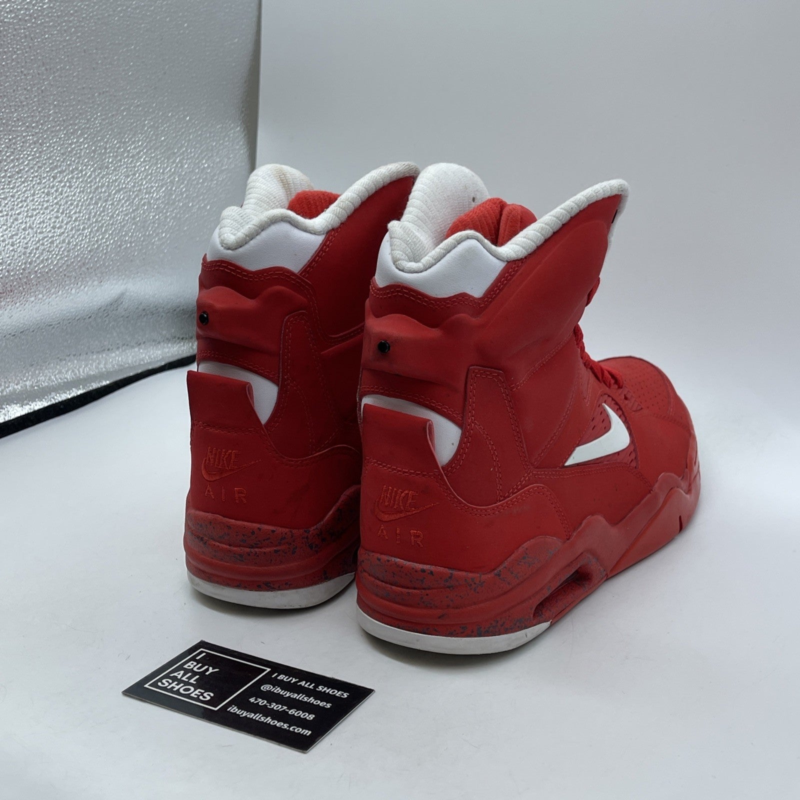 Size 9.5 - Nike Air Command Force University Red White Suede (684715-600)