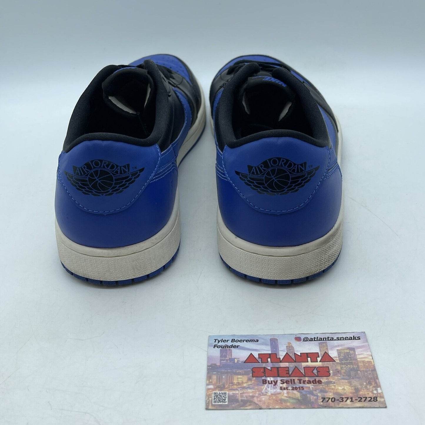 Size 11.5 - Air Jordan 1 Retro OG Low Royal White Black Leather (705329-004)