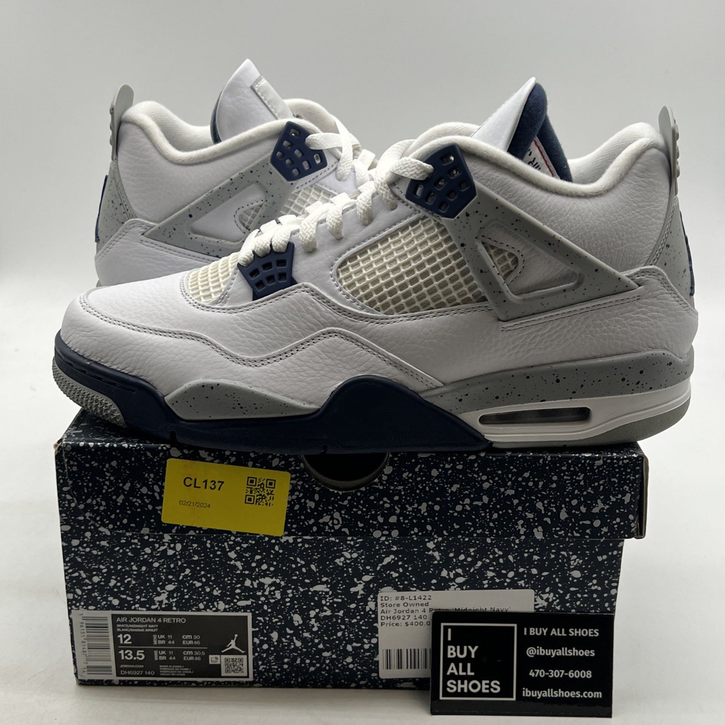Size 12 - Air Jordan 4 Retro Mid Midnight Navy (DH6927-140)