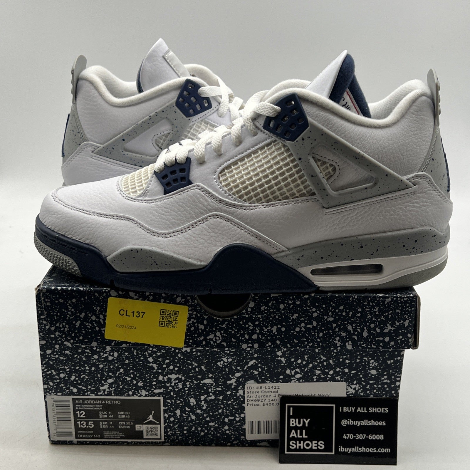 Size 12 - Air Jordan 4 Retro Mid Midnight Navy (DH6927-140)