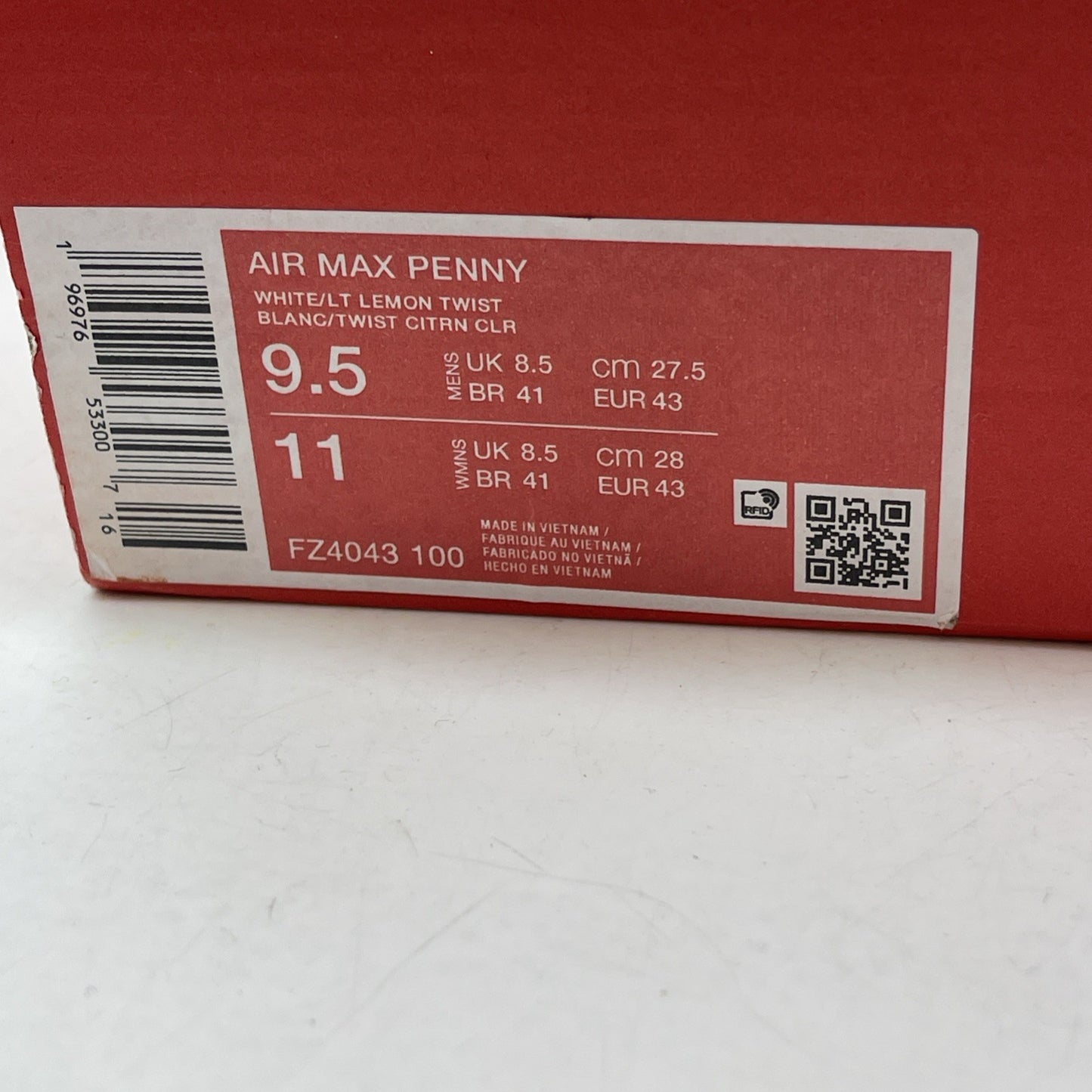 Size 9.5 - Nike Air Max Penny 1 Penny Story White Purple Leather (FZ4043-100)