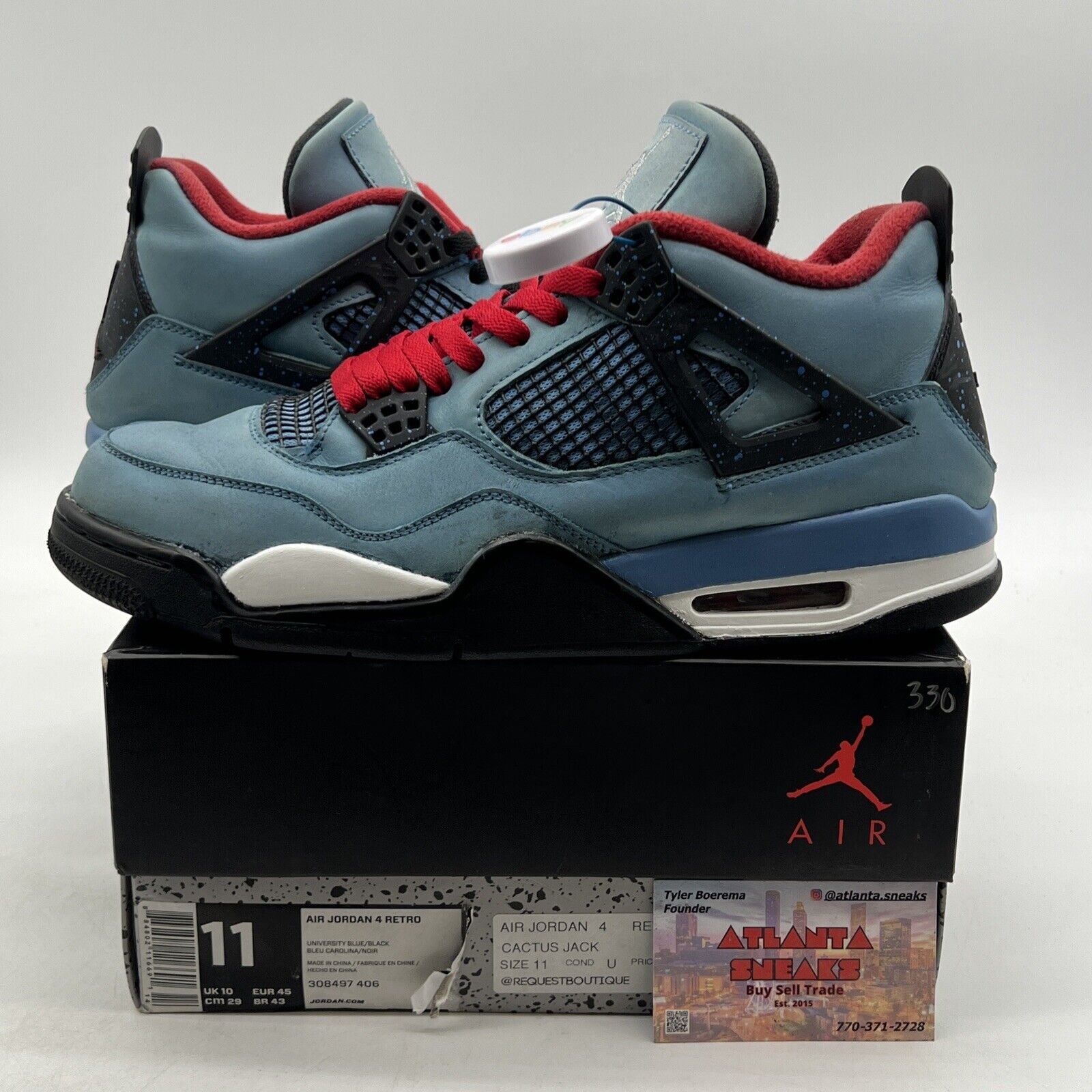 Size 11 - Jordan 4 Retro x Travis Scott Mid Cactus Jack (308497-406)