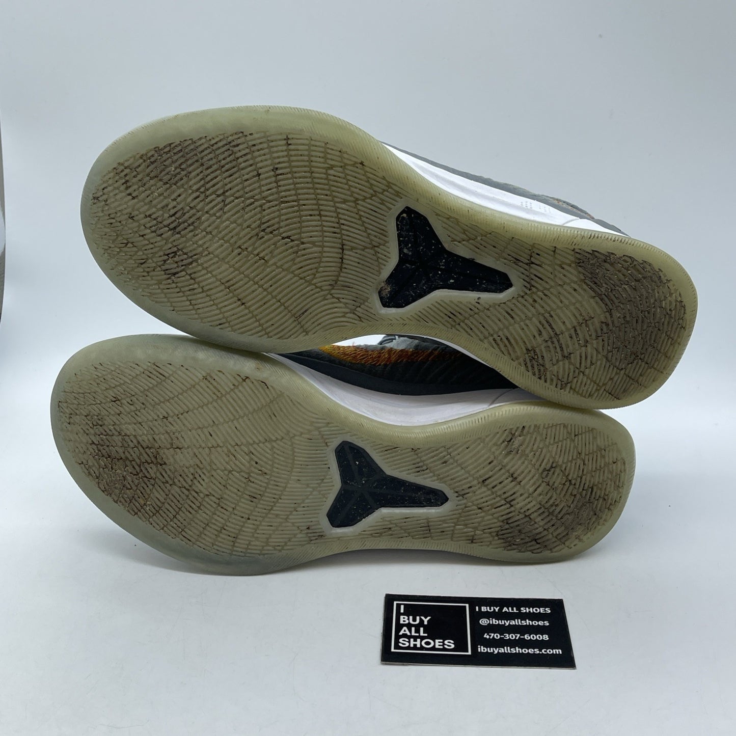 Size 11.5 - Nike Kobe A.D. Grey Snakeskin Red Orange Suede (922482-005)