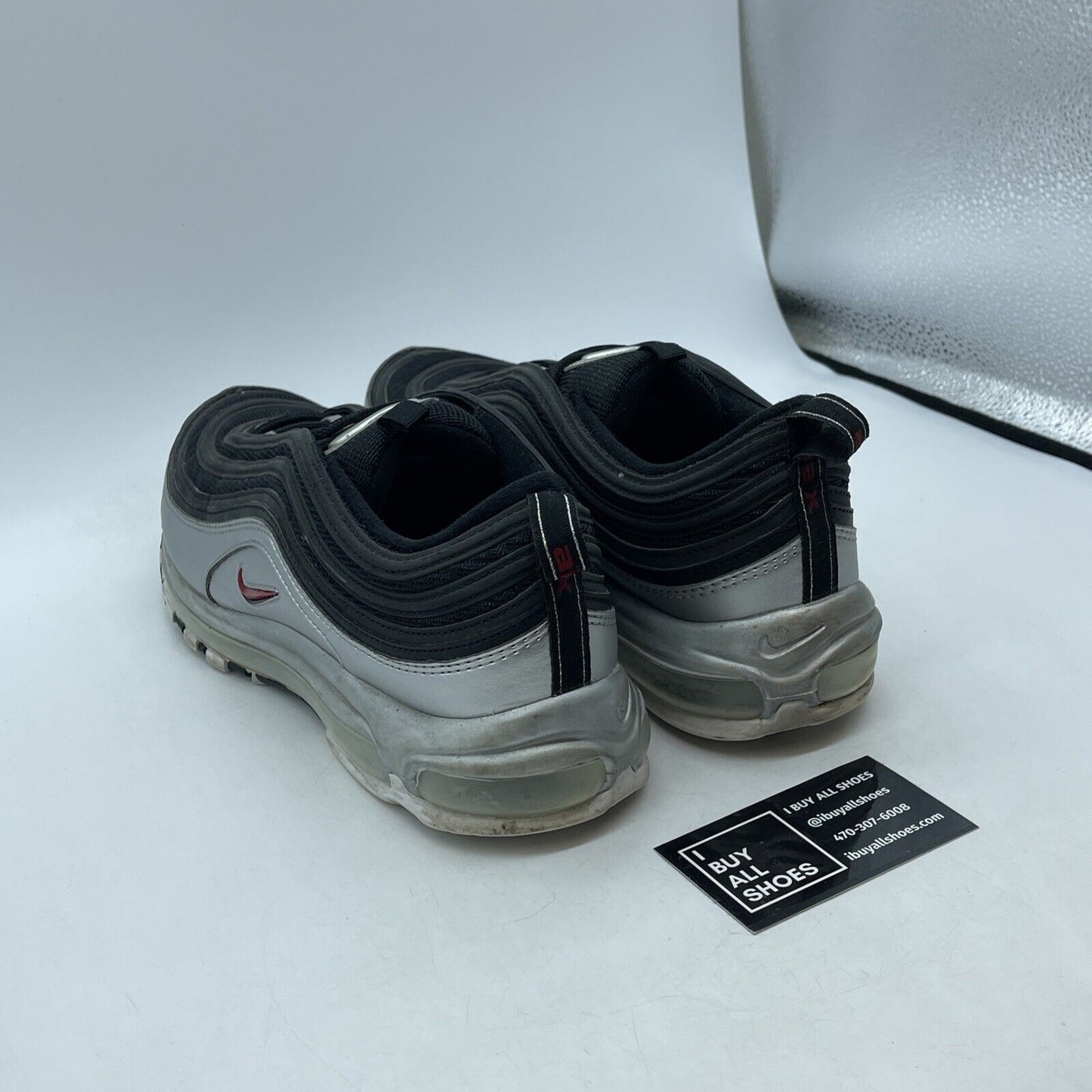 Size 12 - Nike Air Max 97 QS B-Sides Metallic Silver Black Red (AT5458-001)