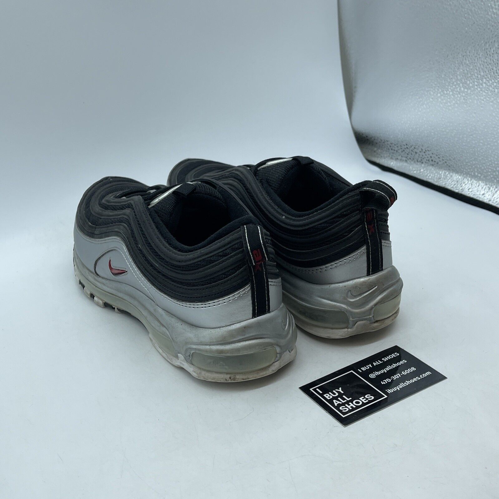 Size 12 - Nike Air Max 97 QS B-Sides Metallic Silver Black Red (AT5458-001)
