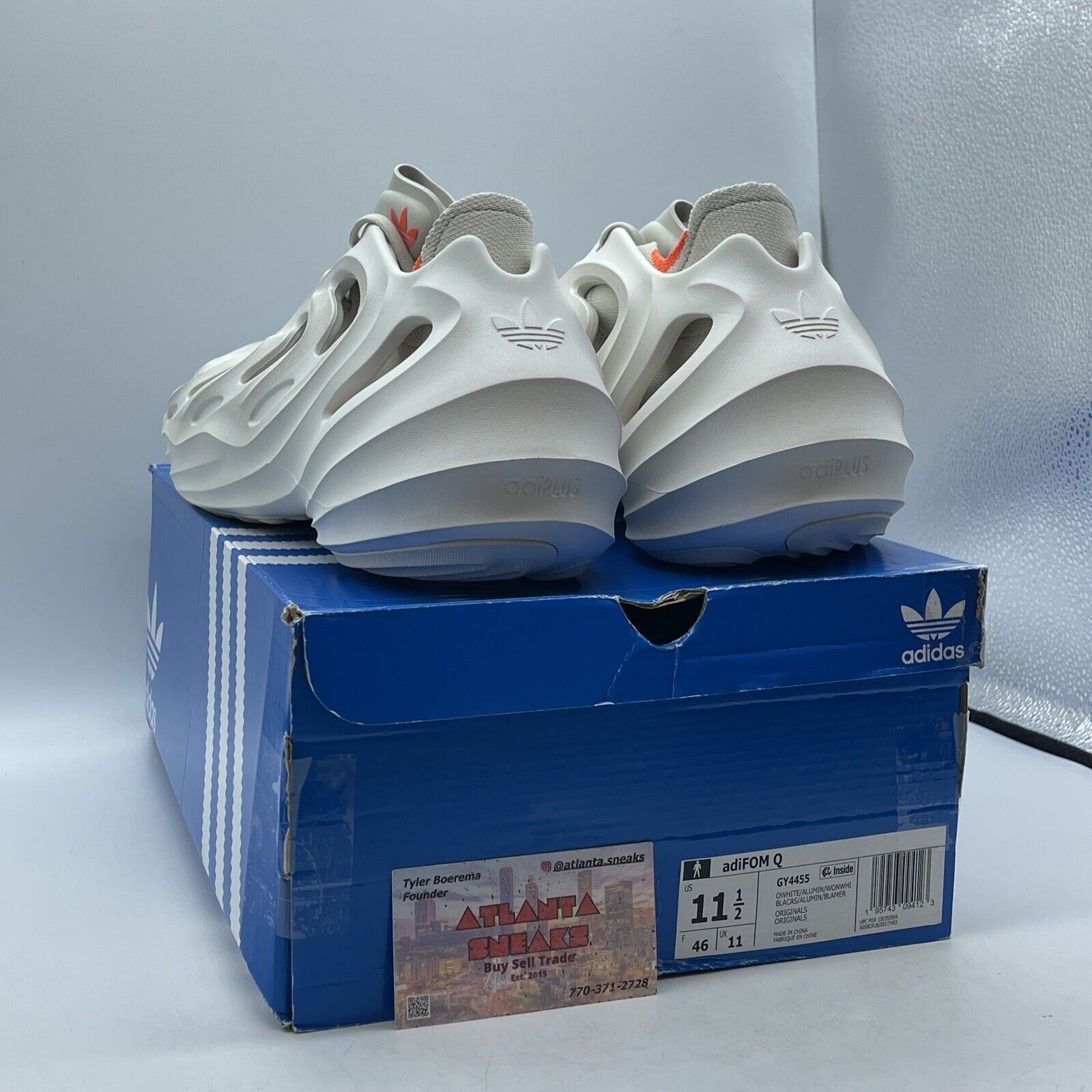 Size 11.5 - Adidas AdiFOM Q Off White Brown Orange Suede Rubber (GY4455)