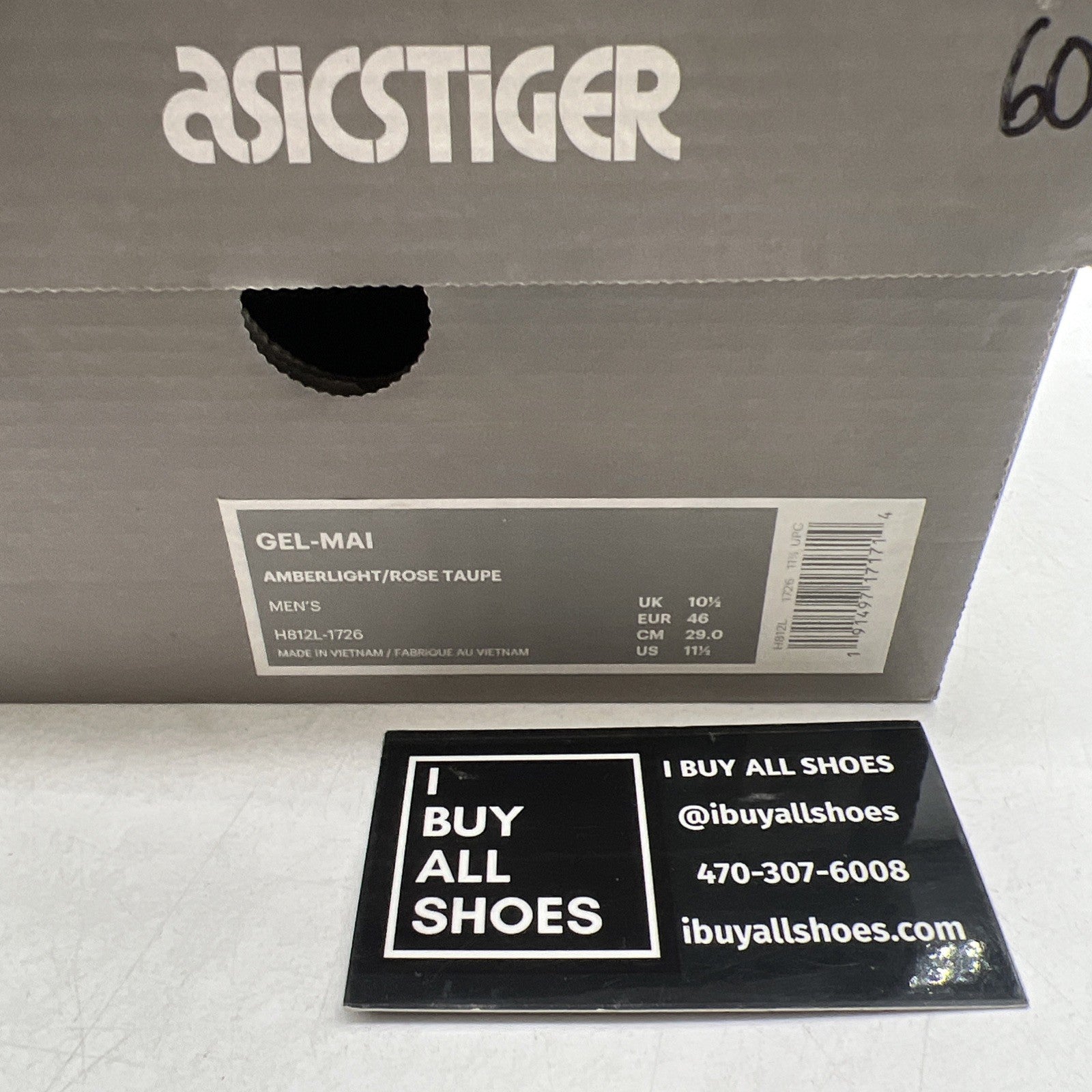 Size 11.5 - Asics Gel Mai Amberlight Rose Taupe Beige (H812L-1726)