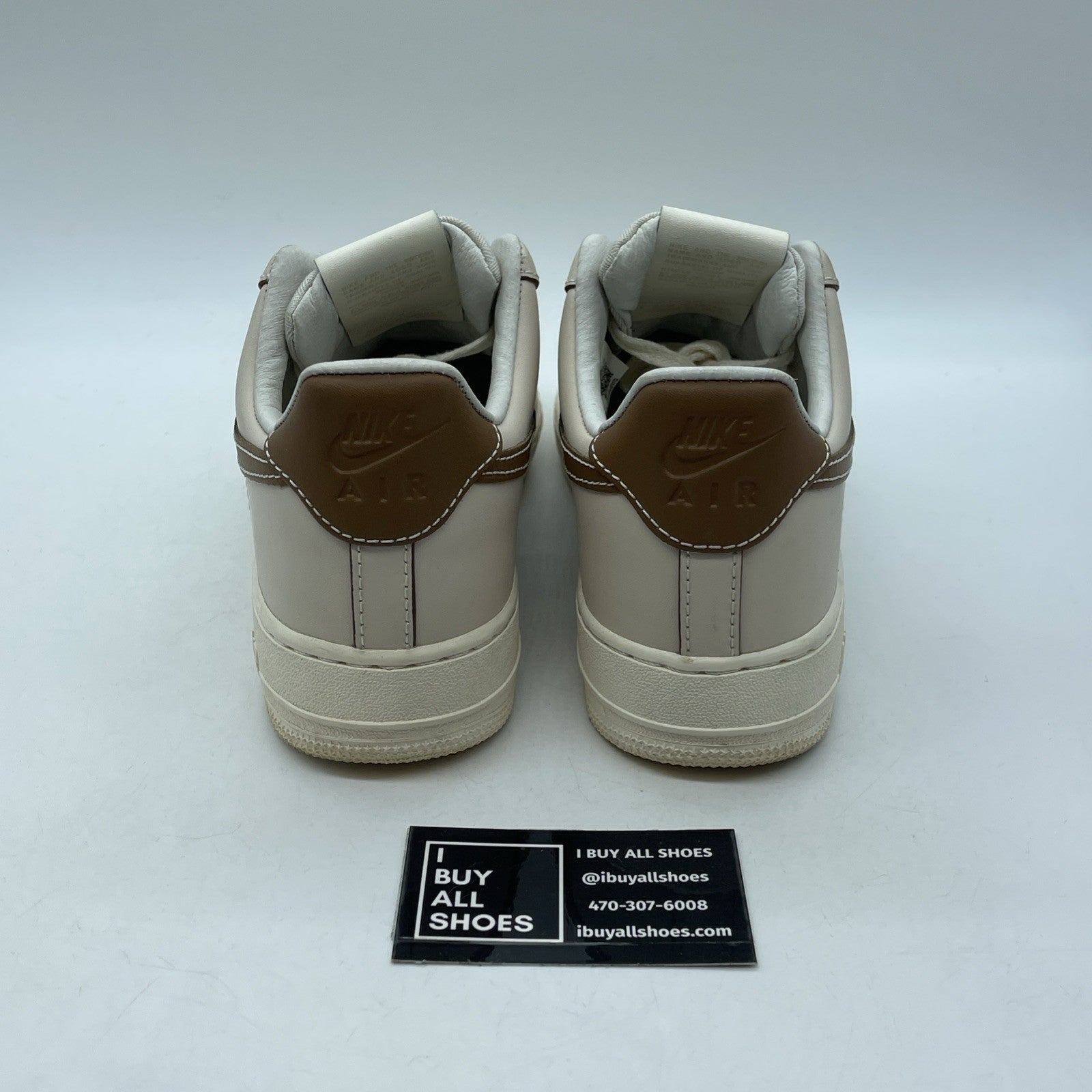 Size 9.5 - Nike Air Force 1 '07 Low Pearl White British Tan (IB8865-221)