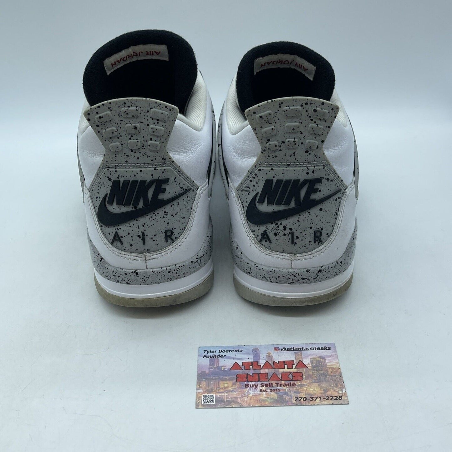 Size 13 - Jordan 4 Retro OG Mid White Cement Black Grey Leather (840606-192)