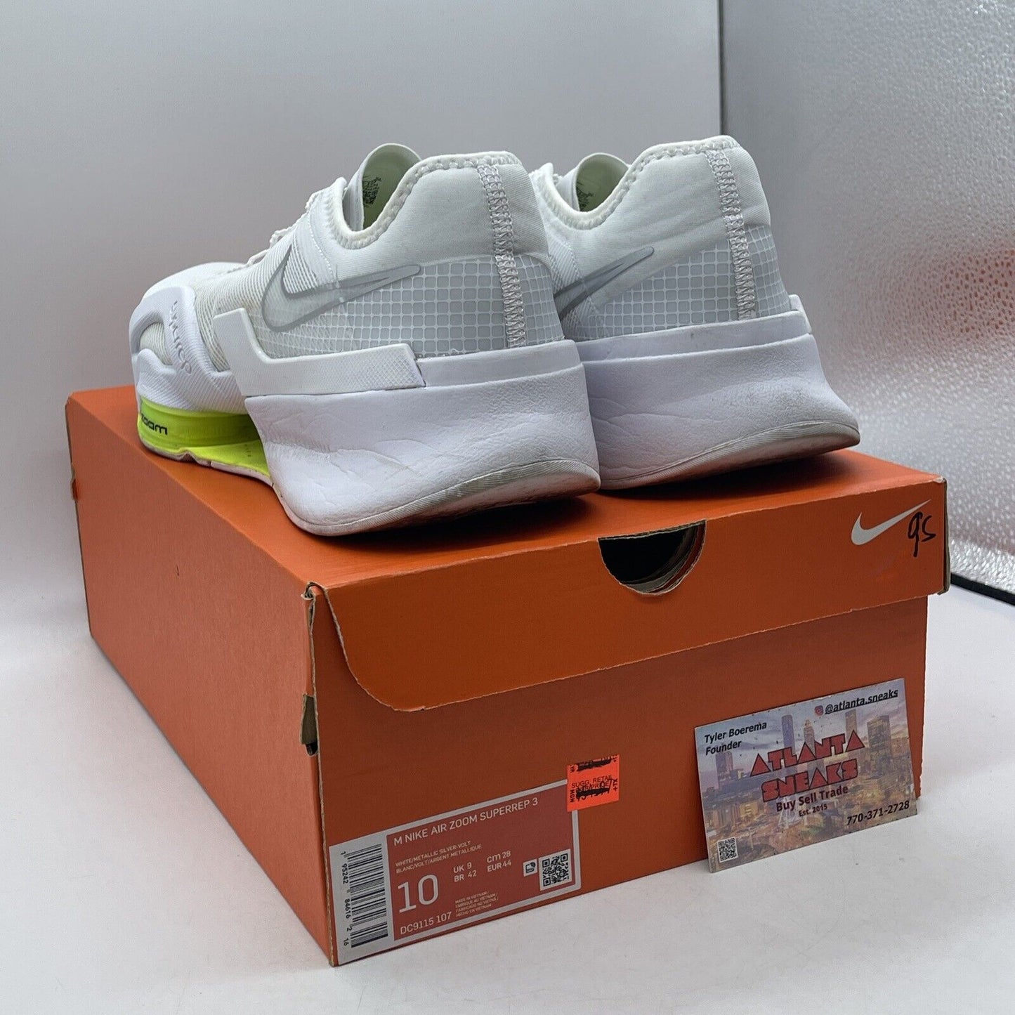 Size 10 - Air Zoom Superrep 3 White Volt White Neon Yellow Suede  (DC9115-107)