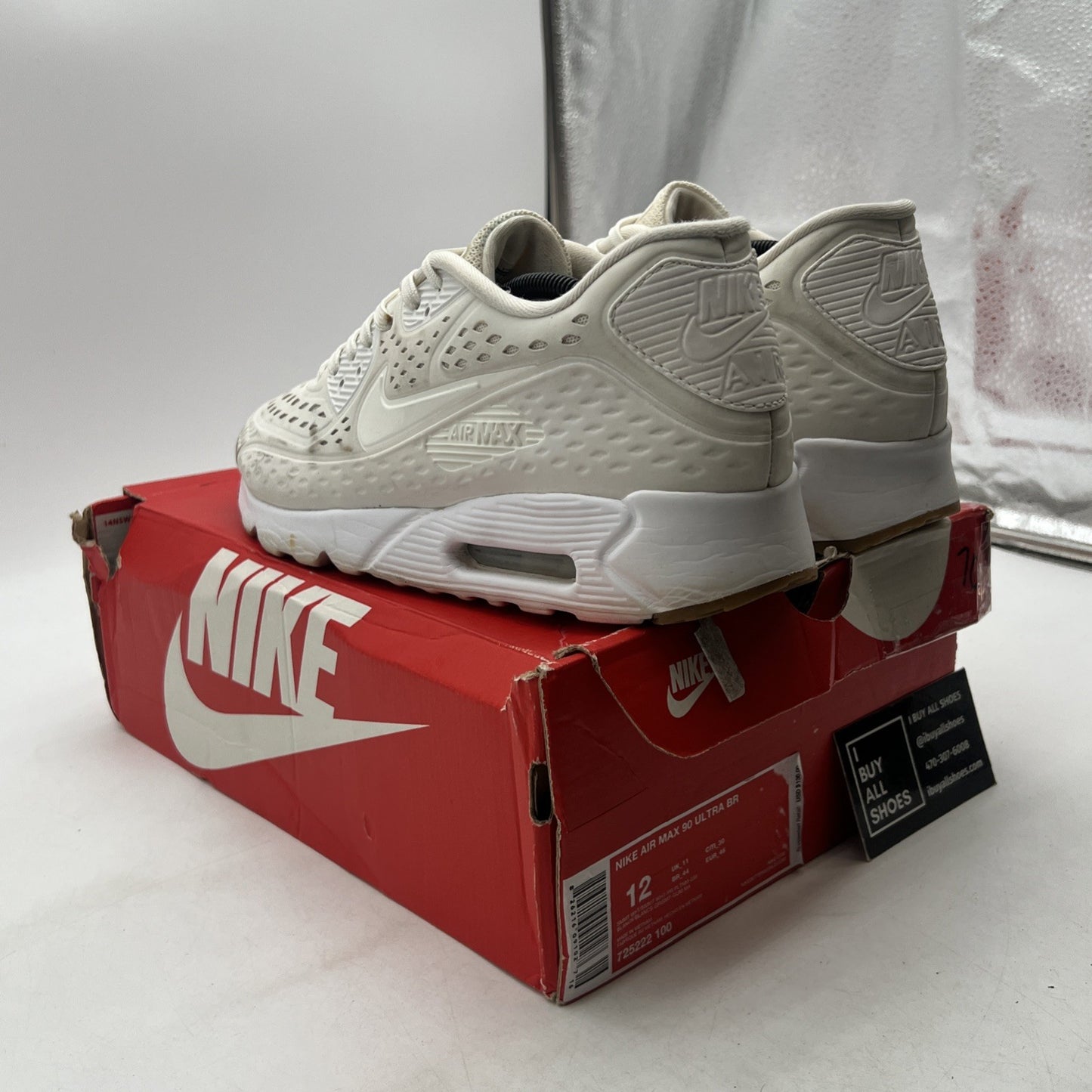 Size 12 - Nike Air Max 90 Ultra BR White (725222-100)