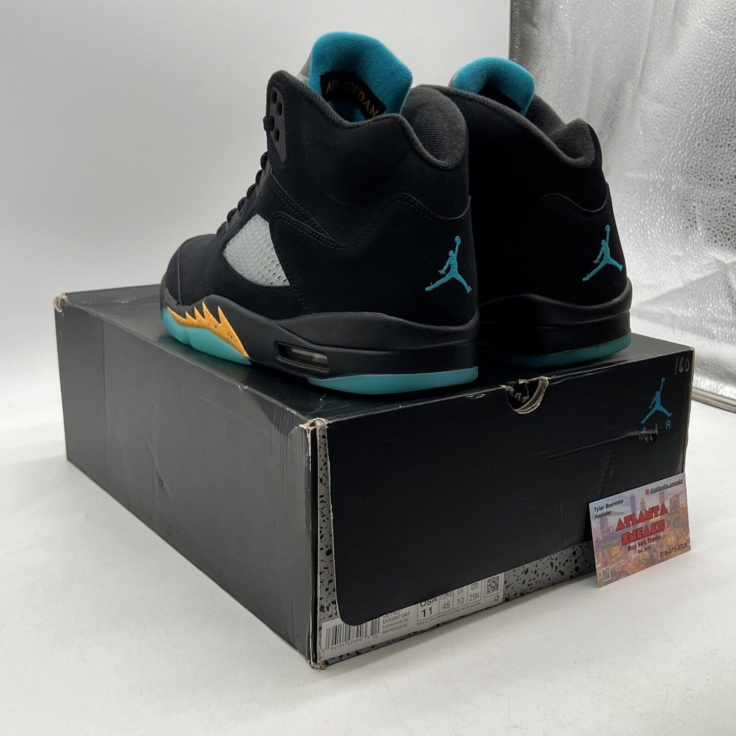 Size 11 - Jordan 5 Retro Mid Aqua Black Suede Aqua (DD0587-047)