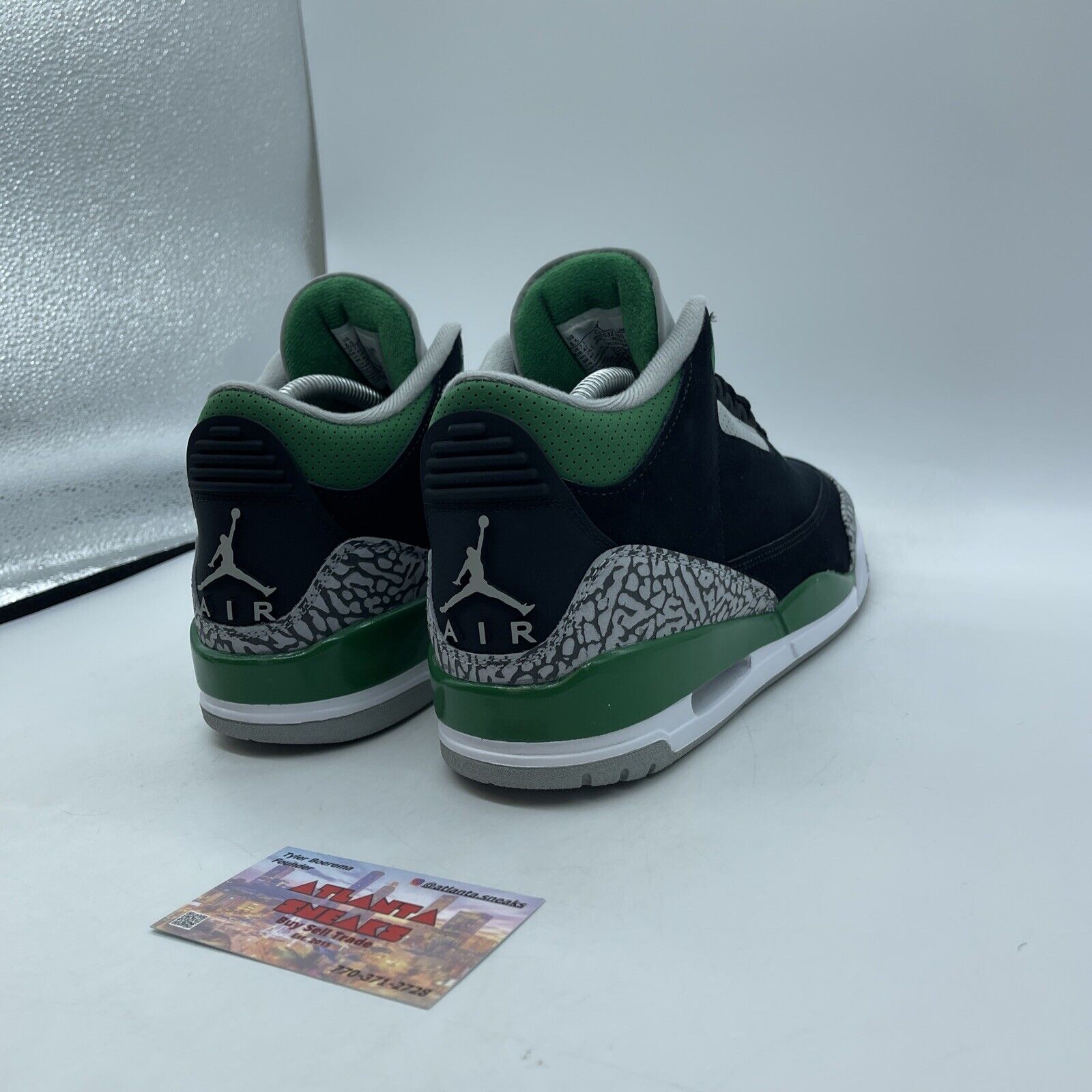 Size 8.5 - Jordan 3 Retro Mid Pine Green Black Grey Suede (CT8532-030)