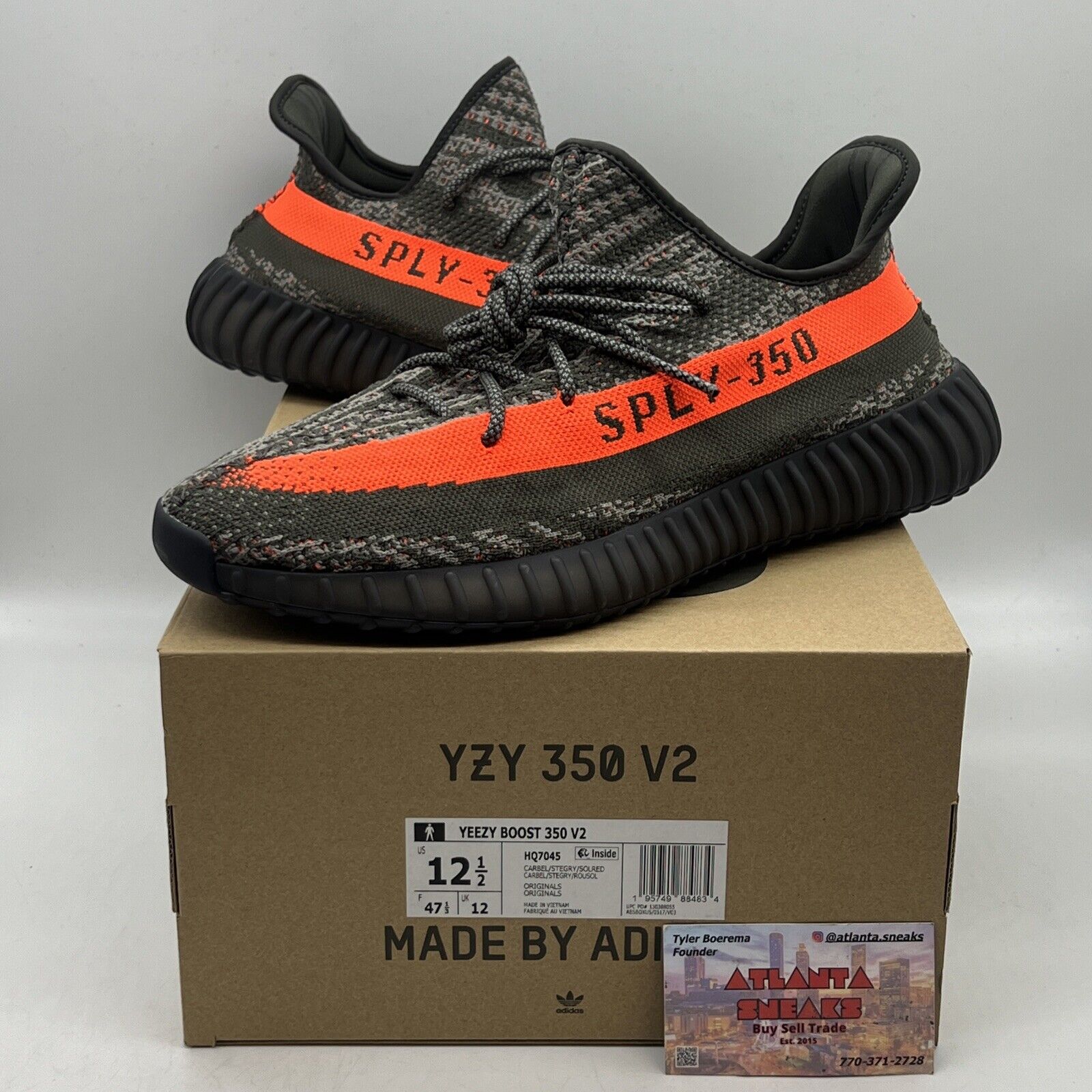 Size 12.5 - adidas Yeezy Boost 350 V2 Low Carbon Beluga