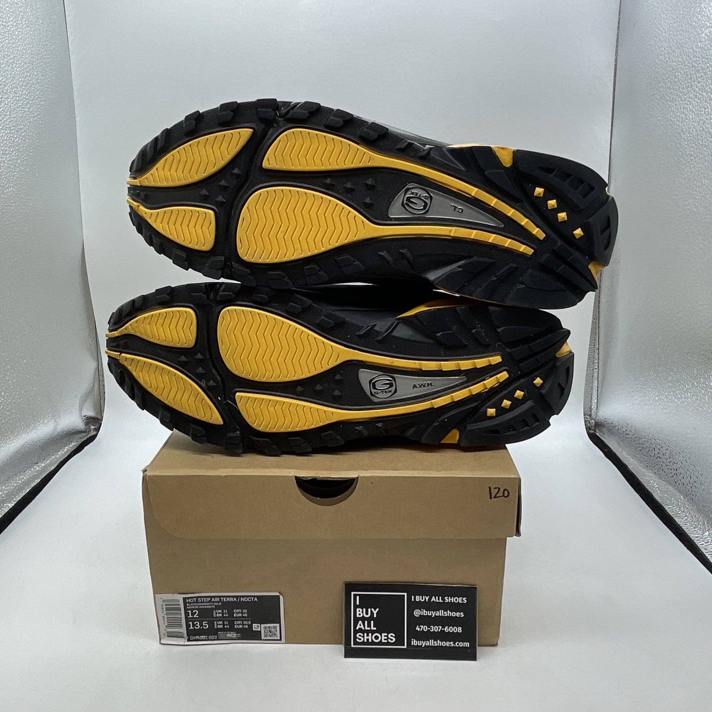 Size 12 - NOCTA x Nike Hot Step Air Terra Black University Gold (DH4692-002)