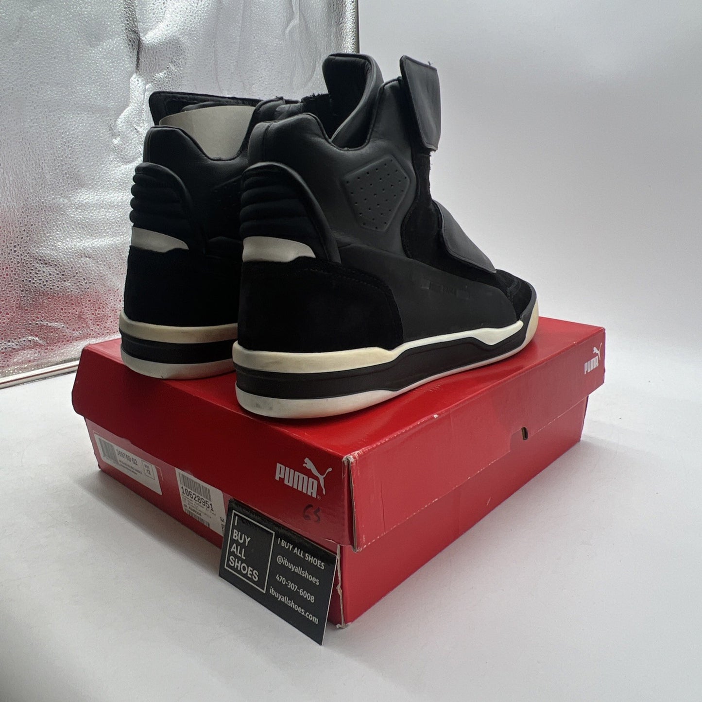 Size 13 - PUMA Move Mid x Alexander McQueen Black/Black-White (359759-02)