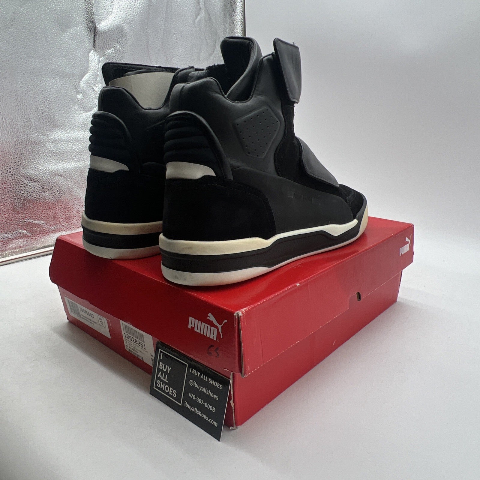 Size 13 - PUMA Move Mid x Alexander McQueen Black/Black-White (359759-02)