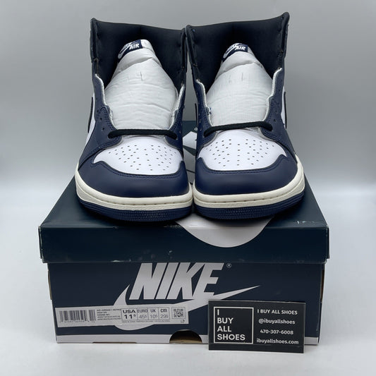 Size 11.5 - Air Jordan 1 Retro OG High Midnight Navy White Leather (DZ5485-401)