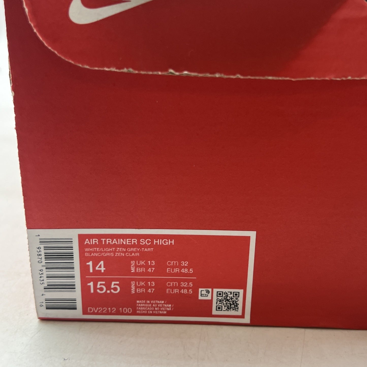 Size 14 - Nike Air Trainer SC High Auburn (DV2212-100)