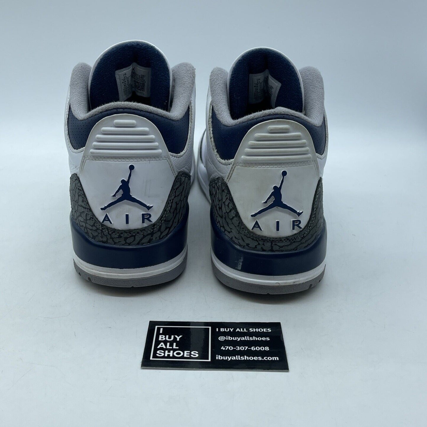 Size 11 - Air Jordan 3 Retro Midnight Navy White Leather Suede (ACT8532-140)