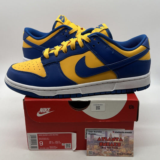 Size 9 - Nike Dunk Low UCLA Blue Yellow White Leather (DD1391-402)