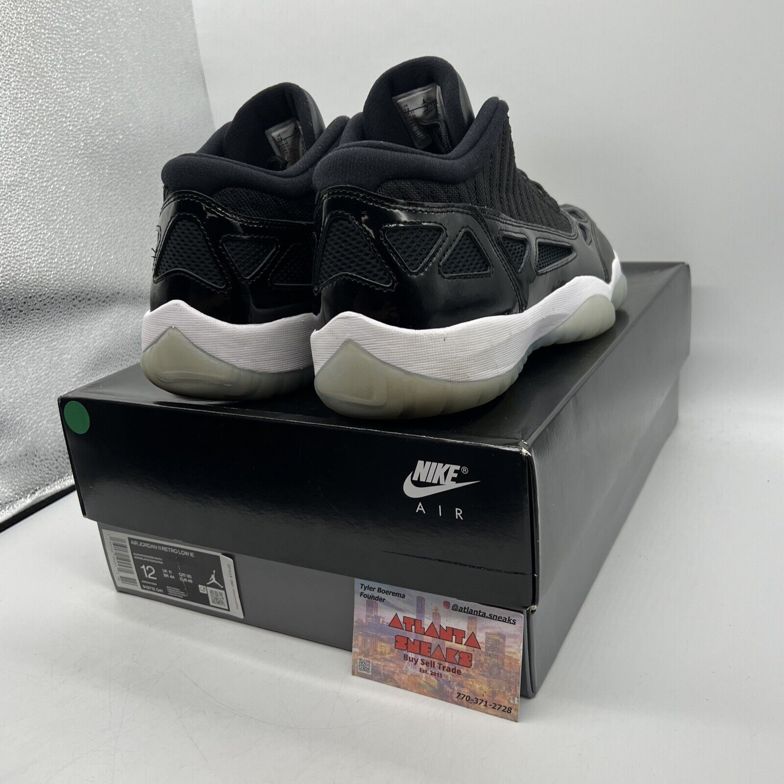 Nike Air Jordan 11 Retro Low IE Space Jam Men's Size 11 919712-041 Black White