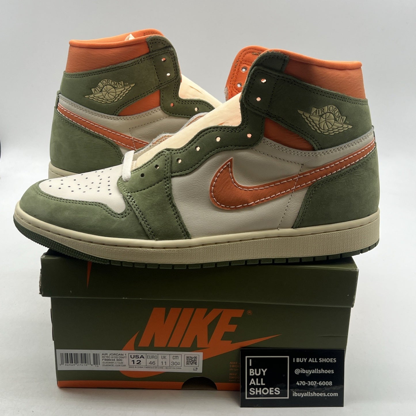 Size 12 - Air Jordan 1 Retro OG Craft High Celadon (FB9934-300)