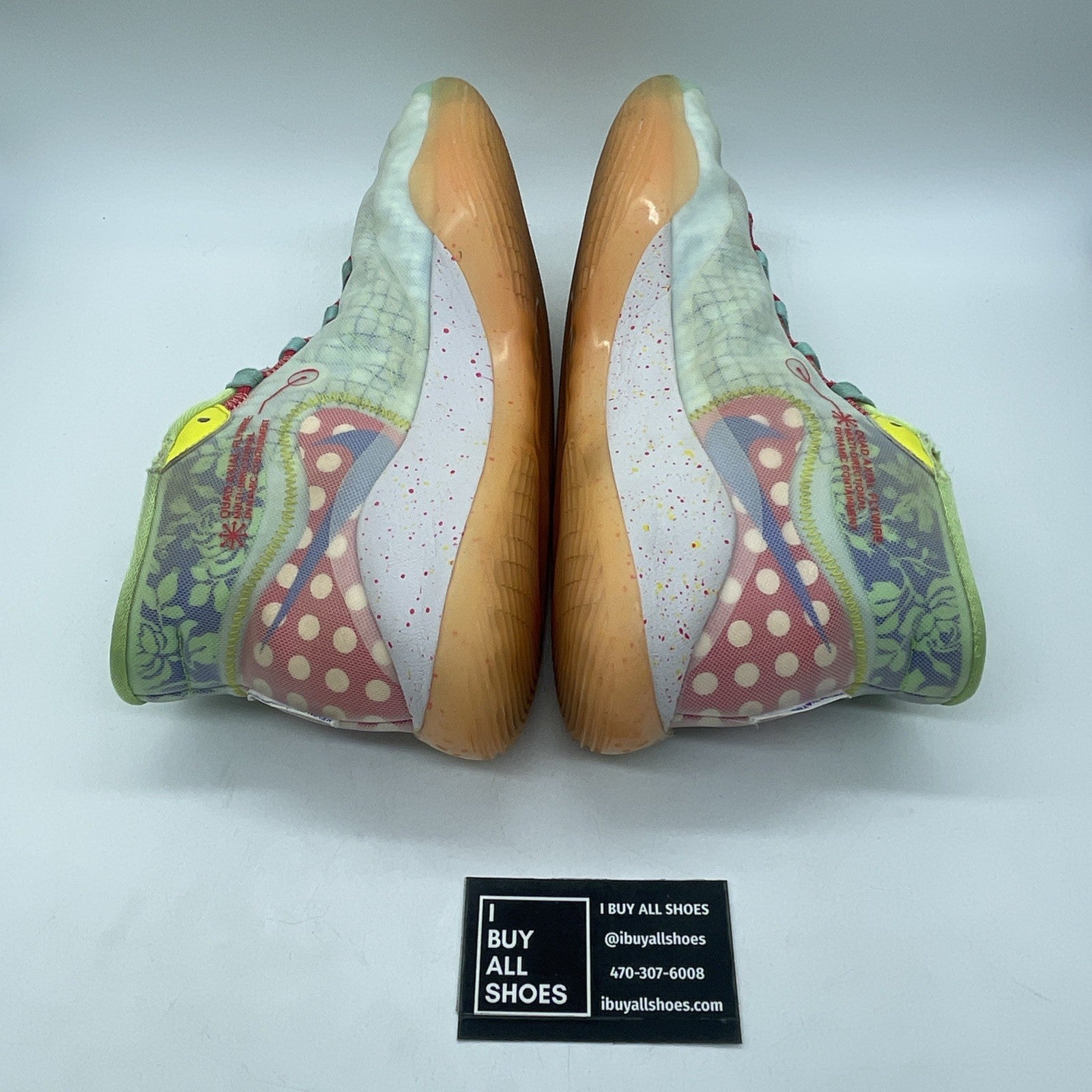 Size 11.5 - Nike Zoom KD 12 EYBL Peach Jam Yellow Red Leather (CK1195-300)