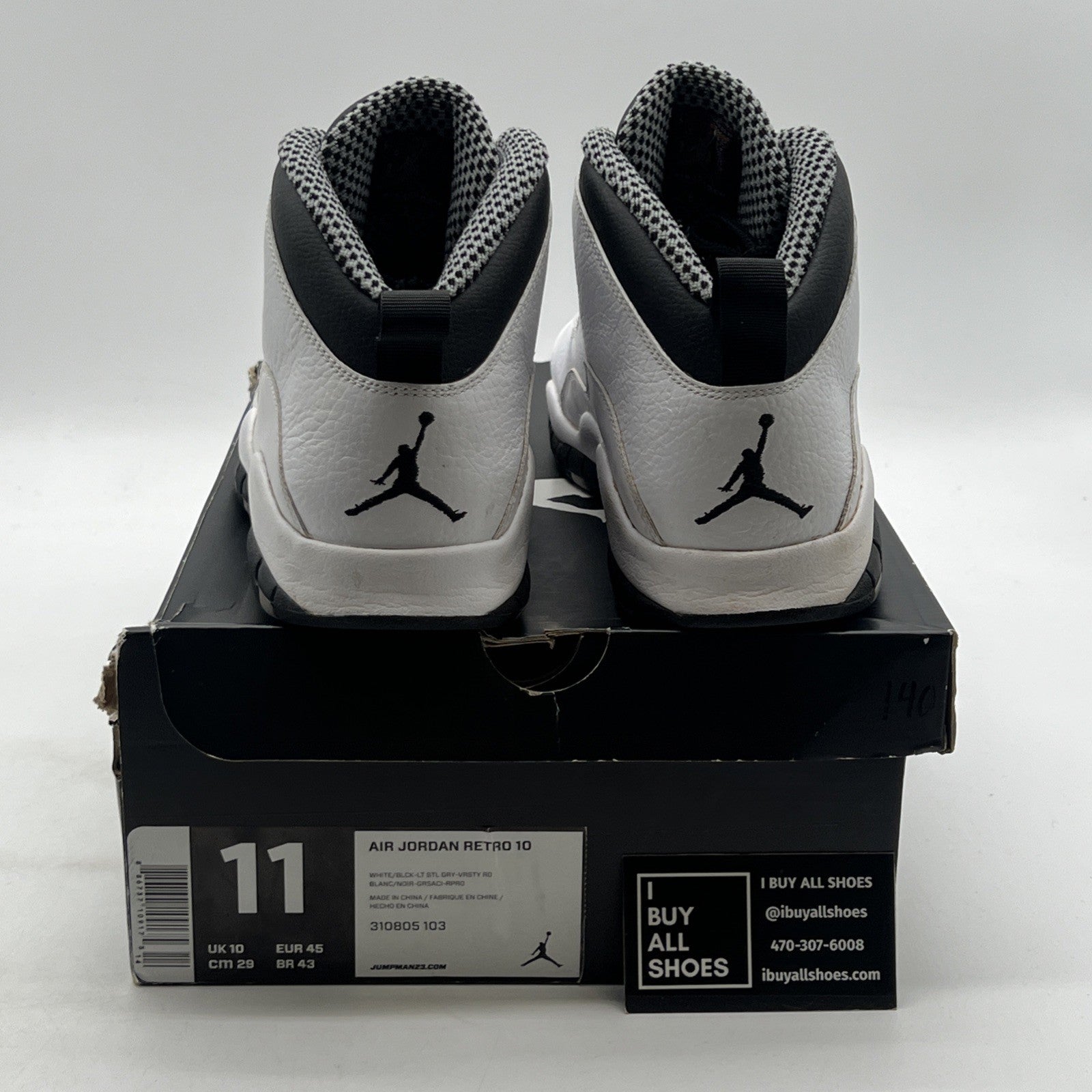 Size 11 - Air Jordan 10 Retro 2013 Steel (310805-103)