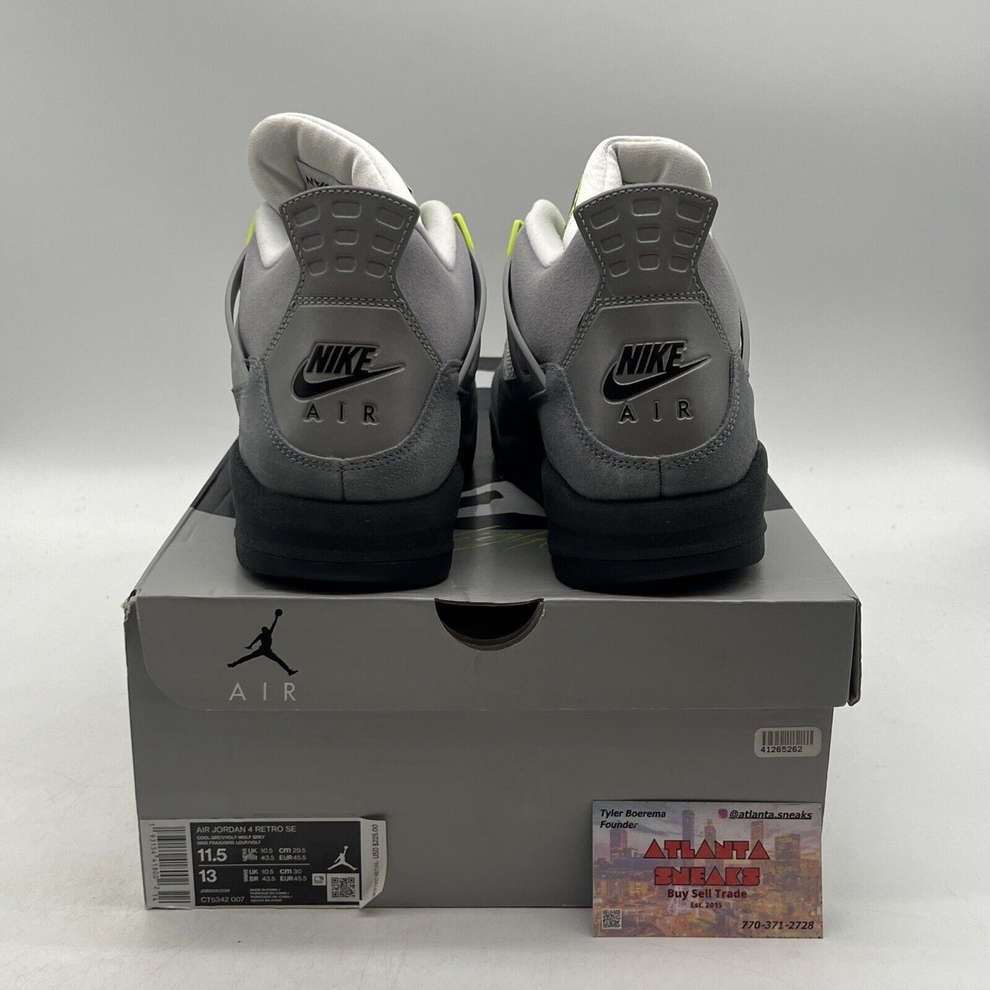 Size 11.5 - Jordan 4 Retro SE Mid Neon 95 Suede (CT5342-007)