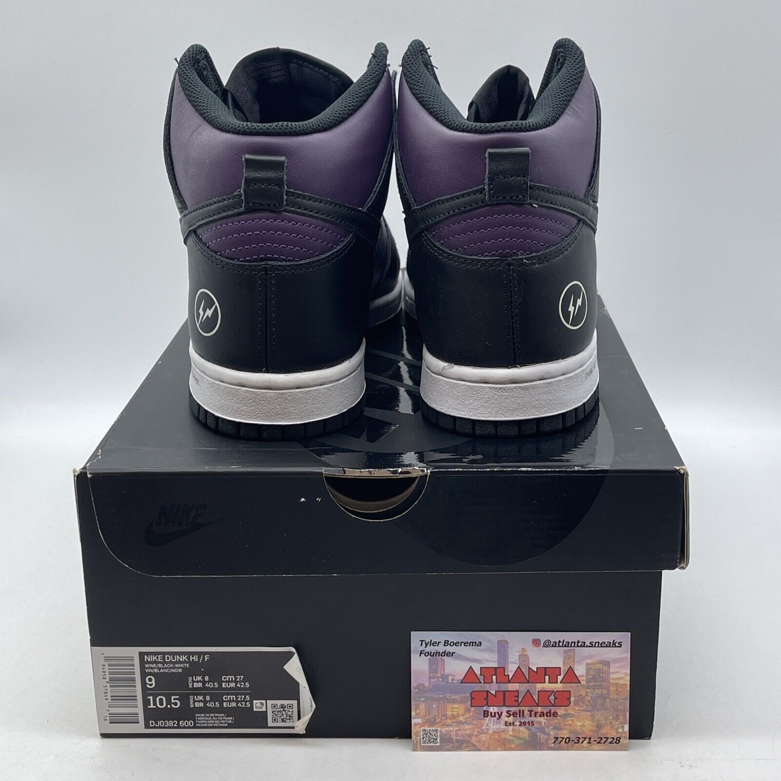 Size 9 - Nike Fragment Design x Dunk High Beijing Black White (DJ0382-600)