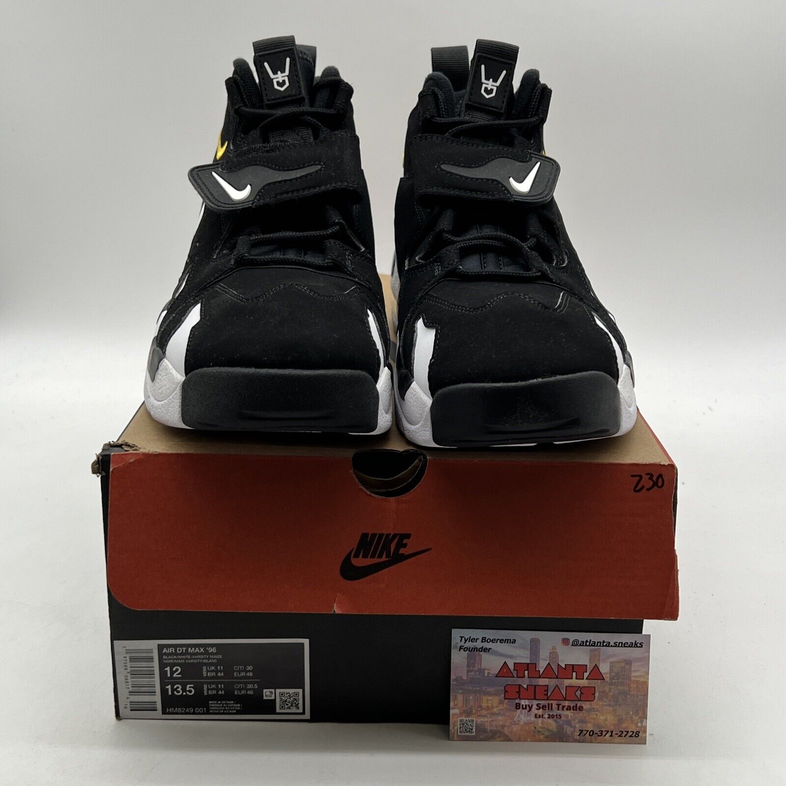 Size 12 - Nike Air DT Max ’96 2024 Black White Yellow Suede (HM8249-001)
