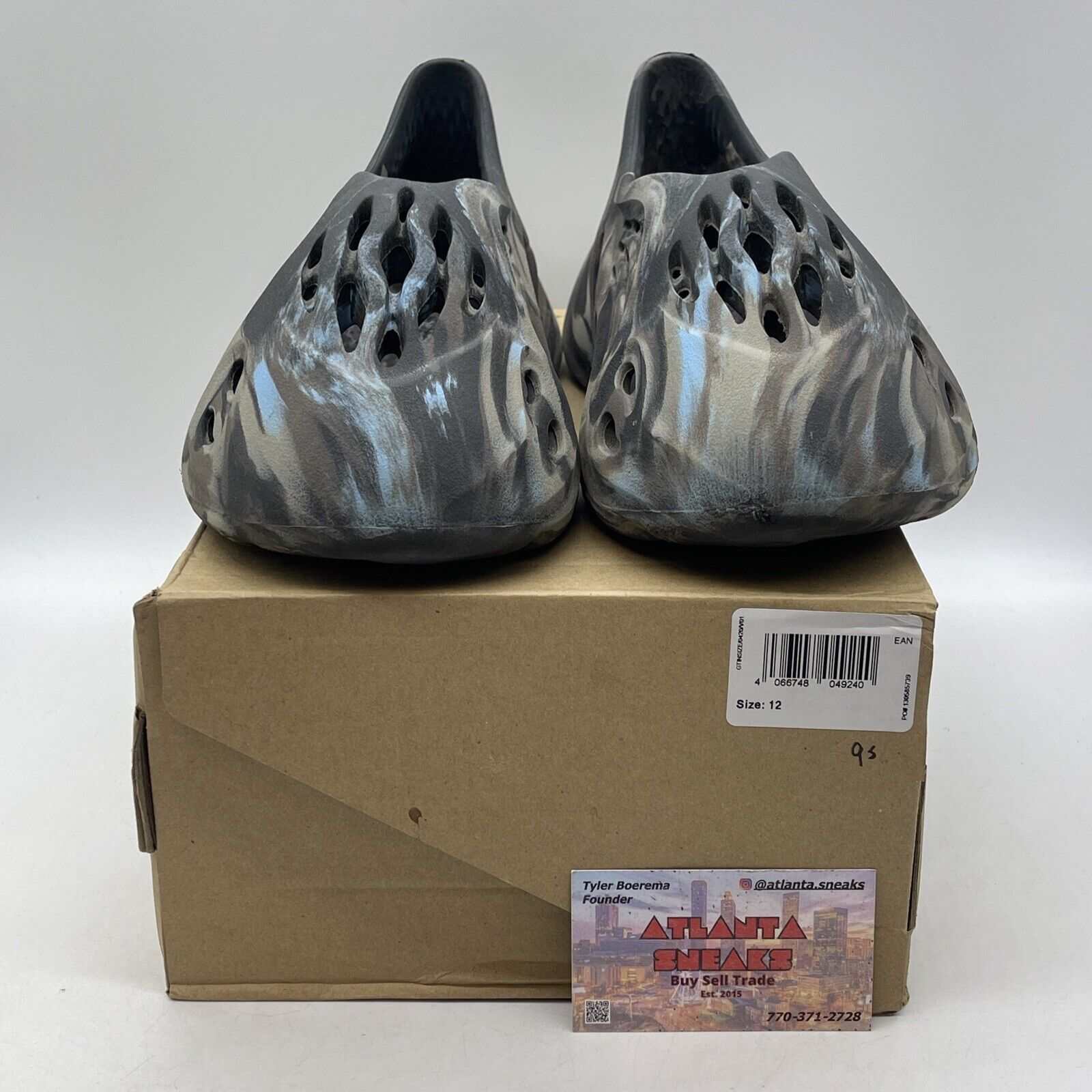 Size 12 - Adidas Yeezy Foam Runner Mx Cinder Black Grey Brown (ID4126)