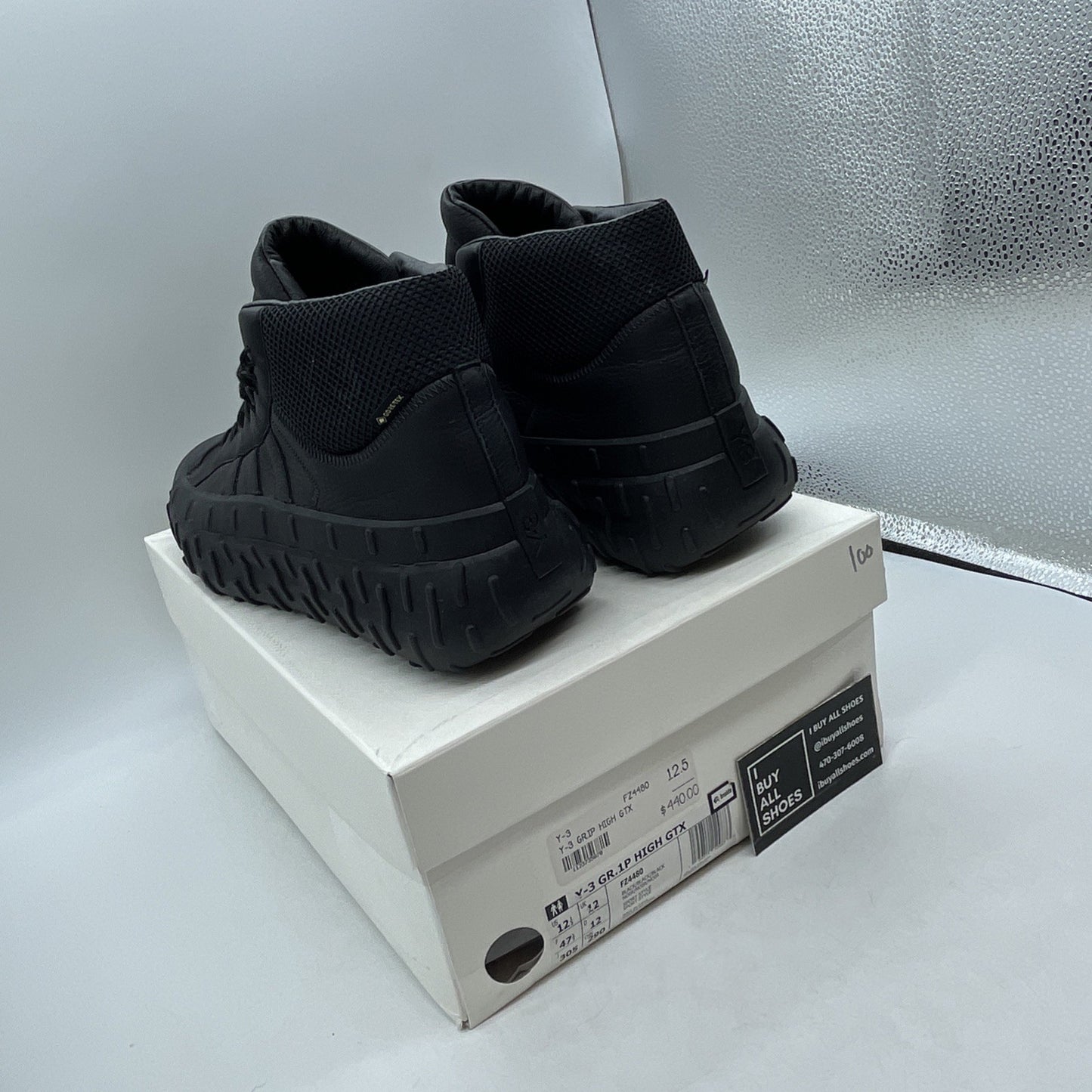 Size 12.5 - Adidas Y-3 GR.1P GTX High Triple Black (FZ4480)