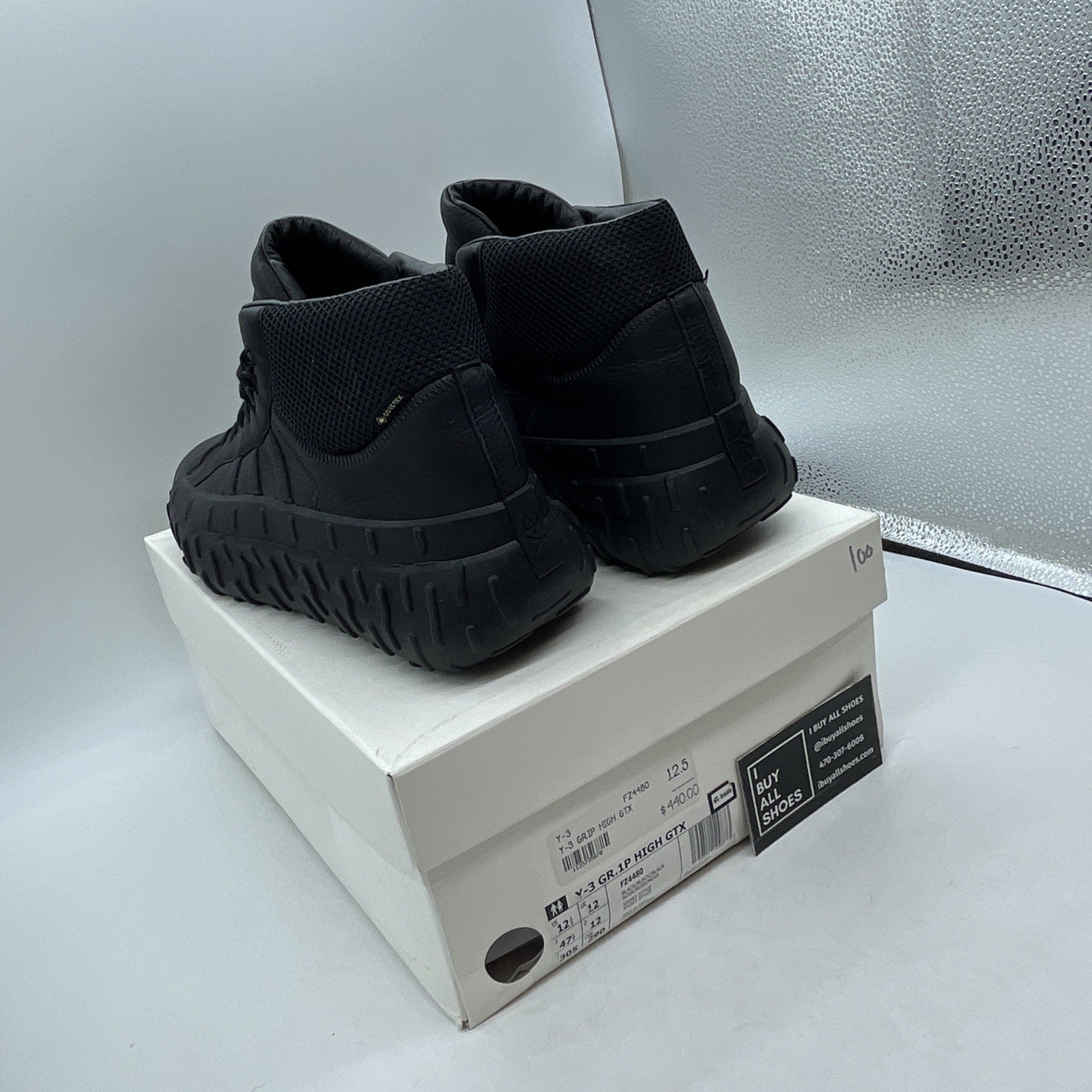 Size 12.5 - Adidas Y-3 GR.1P GTX High Triple Black (FZ4480)