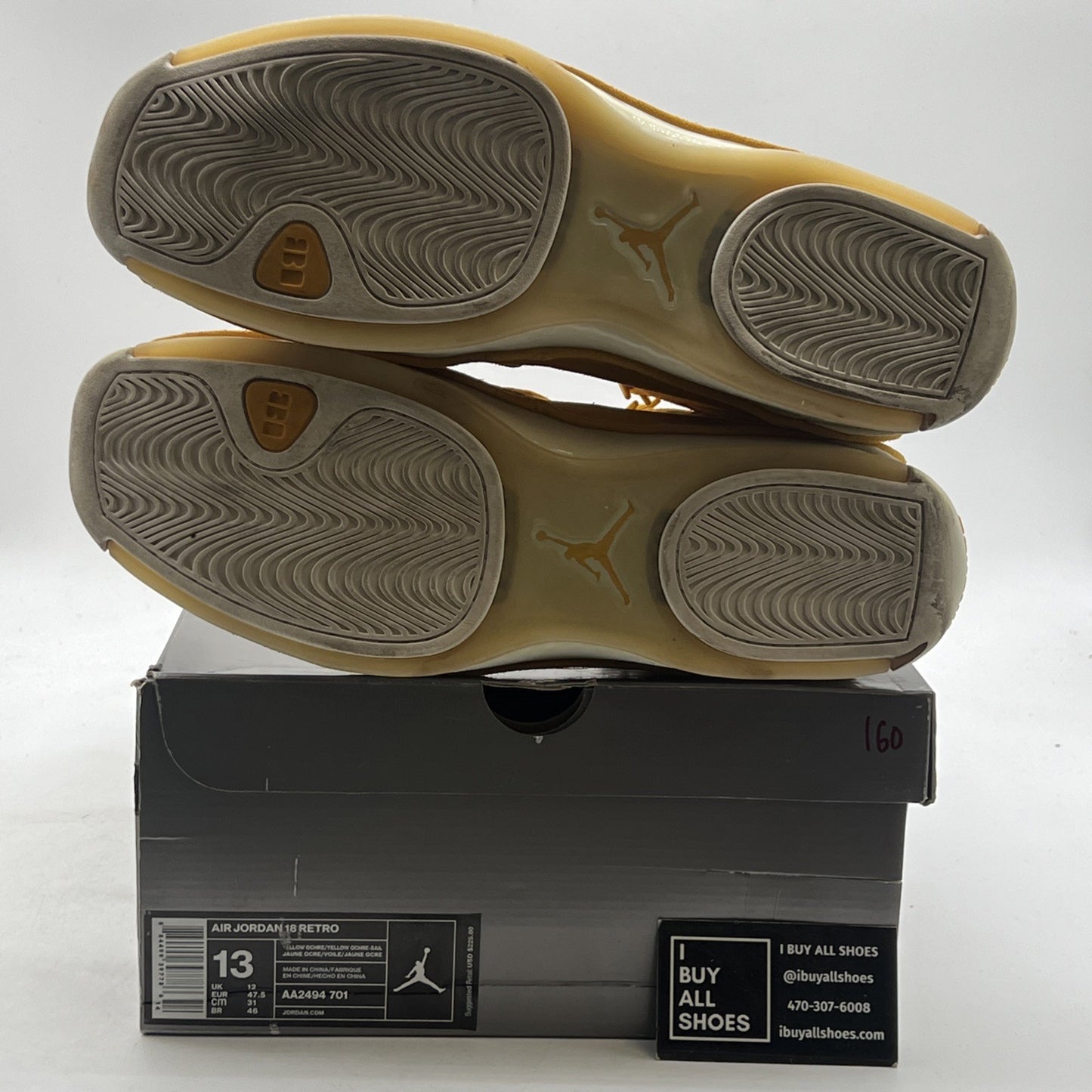 Size 13 - Air Jordan 18 Retro Yellow Suede (AA2494-701)