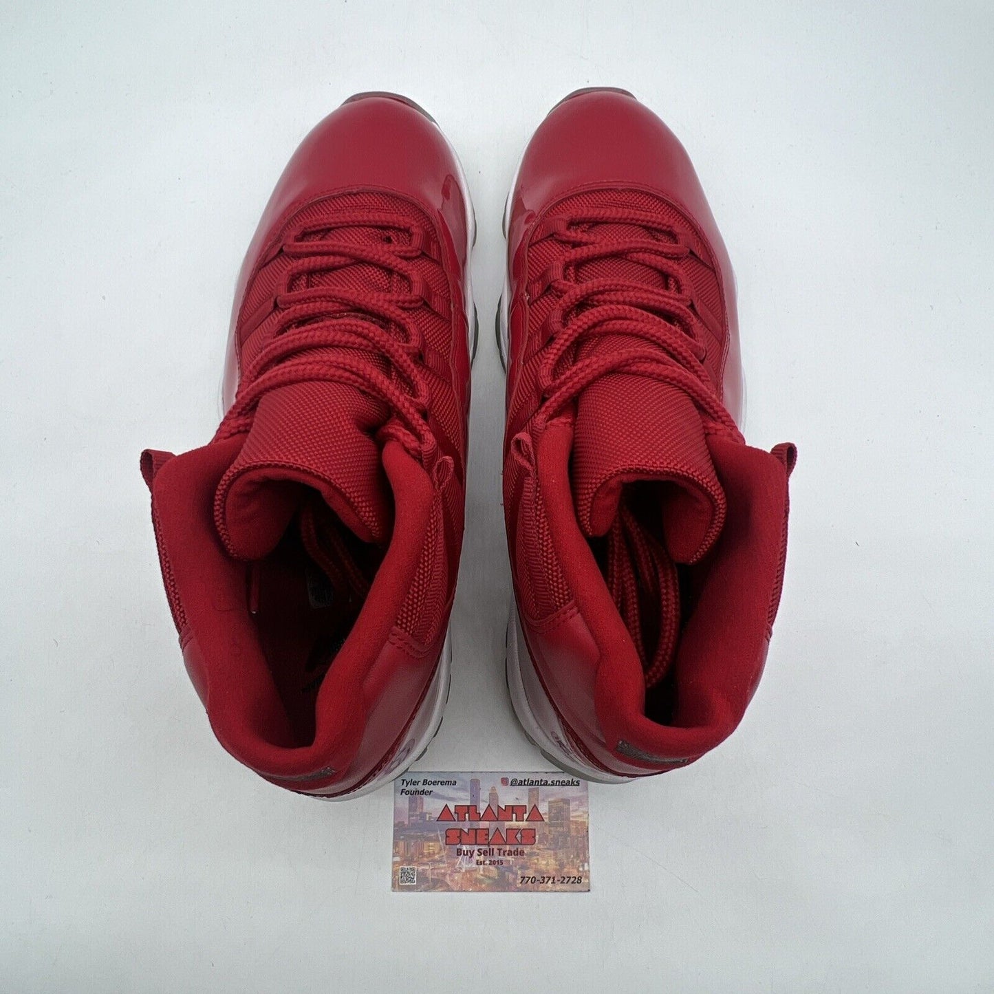 Size 12 - Jordan 11 Retro High Win Like '96 Black Red White Leather (378037-623)