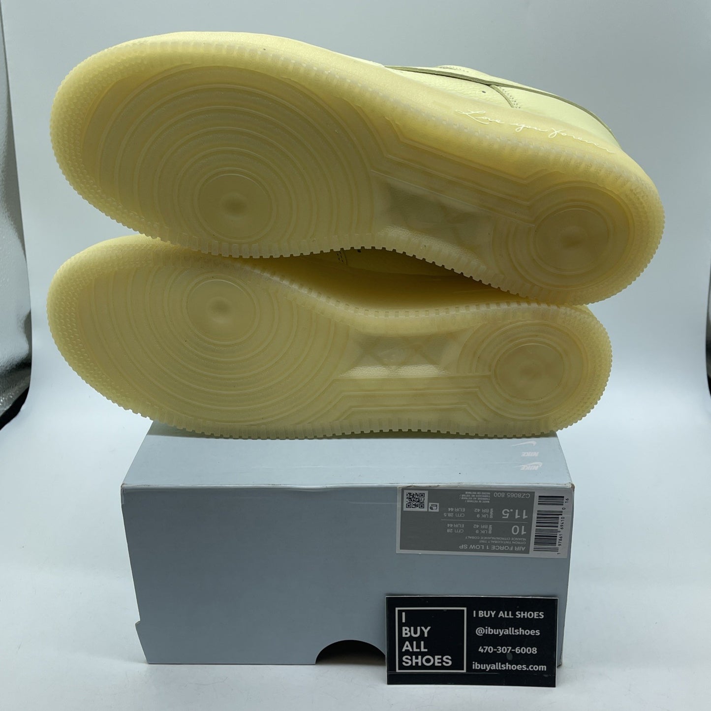 Size 10 - Nike NOCTA x Air Force 1 Low Certified Lover Boy - Citron Tint